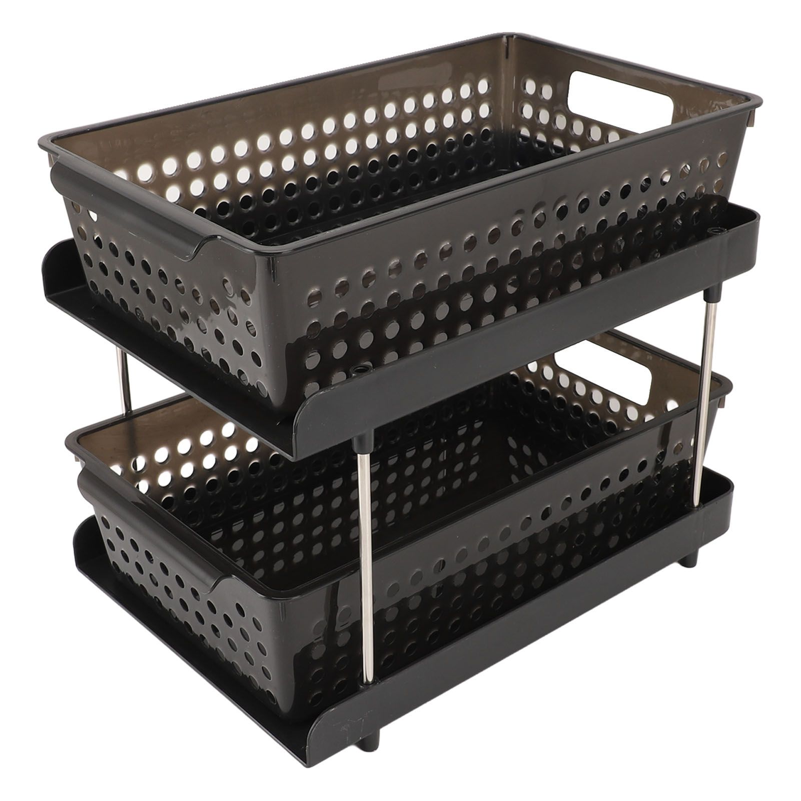 2 Tier Organizer Multipurpose Storage Baskets Bathroom Storage Organizer view 6