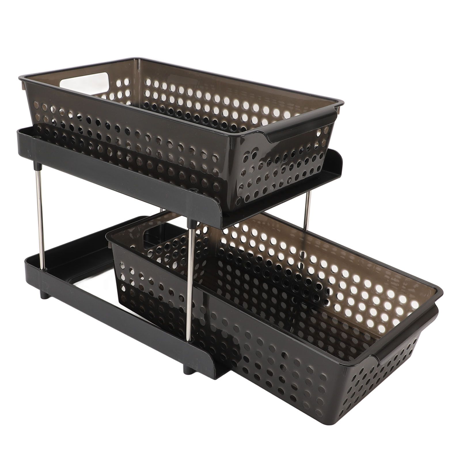 2 Tier Organizer Multipurpose Storage Baskets Bathroom Storage Organizer view 12