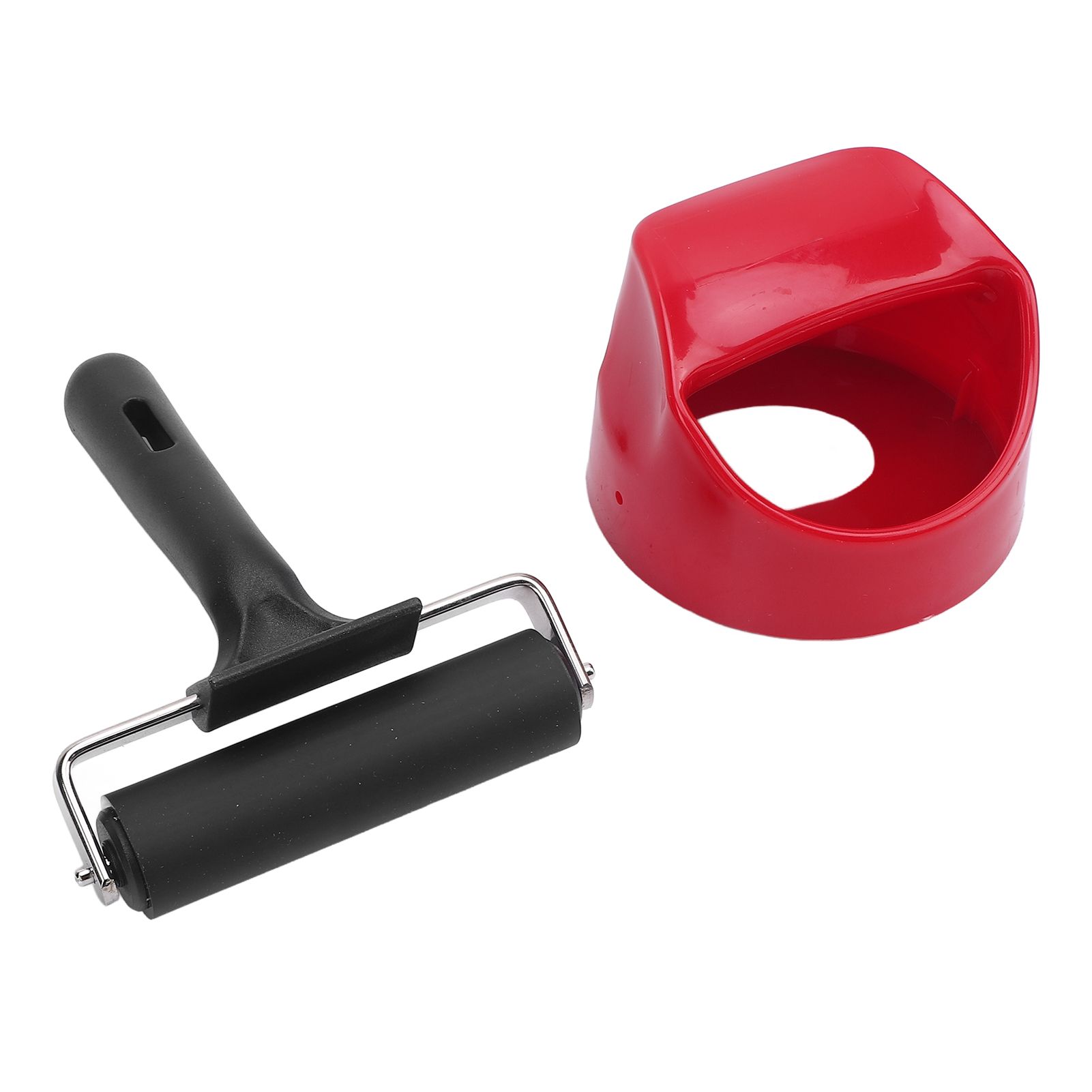 Printing Roller Metal Structure Plastic Handle Rubber Brayer Roller for view 4