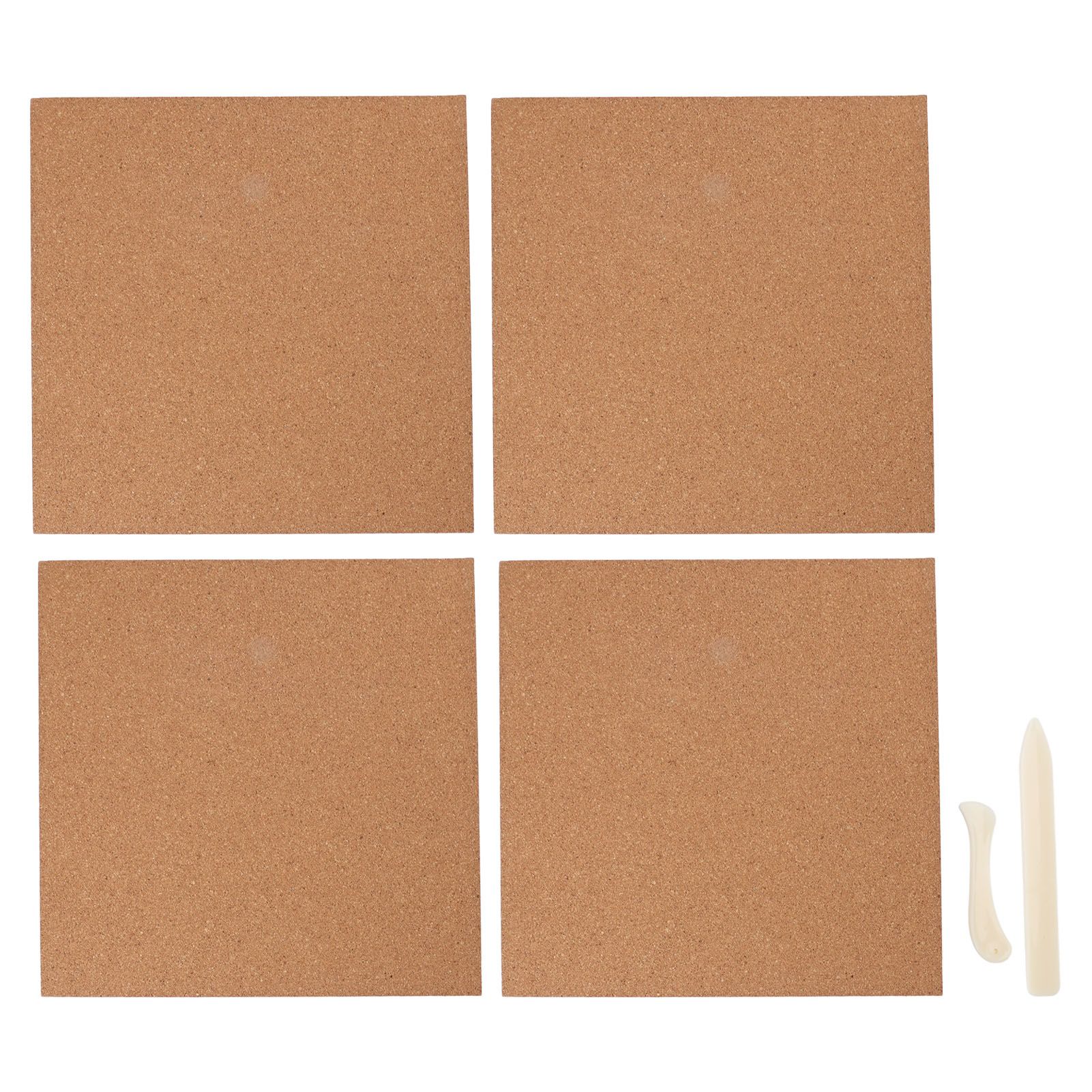 4PCS Stained Glass Work Mat Foursquare Heat Resisting Cork Board Self Adhesive view 3