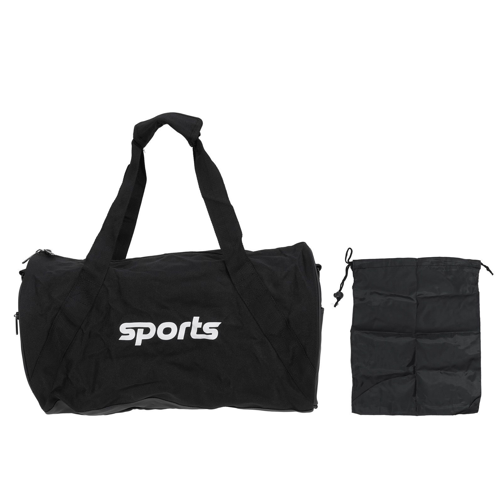 Sports Gym Bag Black Color Cylinder Shape Rain Proof Multifunctional Travel view 3