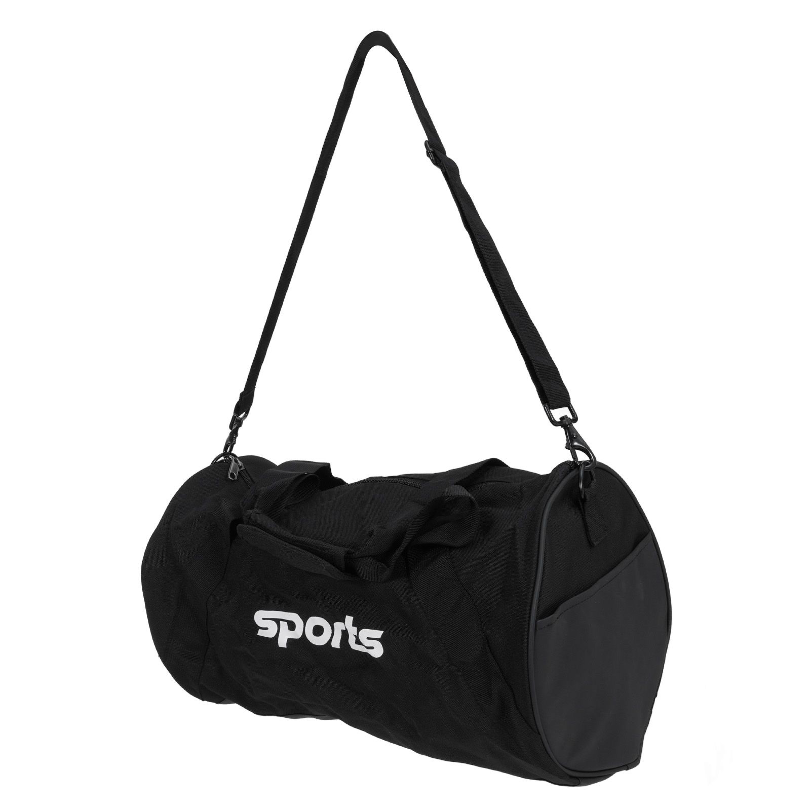 Sports Gym Bag Black Color Cylinder Shape Rain Proof Multifunctional Travel view 8