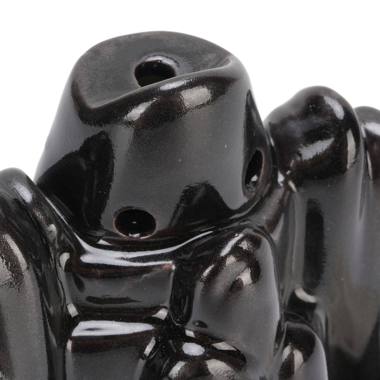 Waterfall Backflow Incense Holder Ceramic Mountain Incense Cone Holder view 2