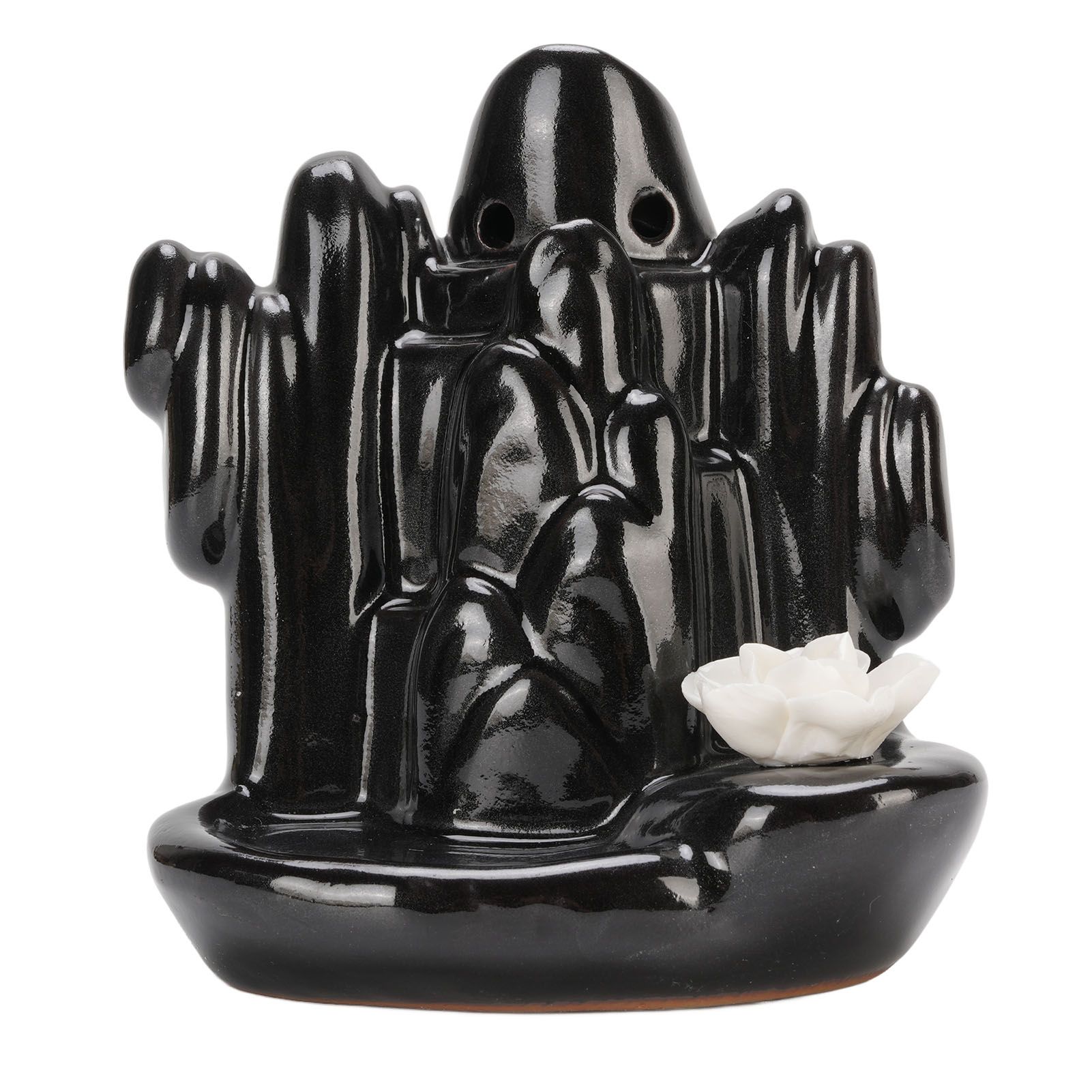 Waterfall Backflow Incense Holder Ceramic Mountain Incense Cone Holder view 3