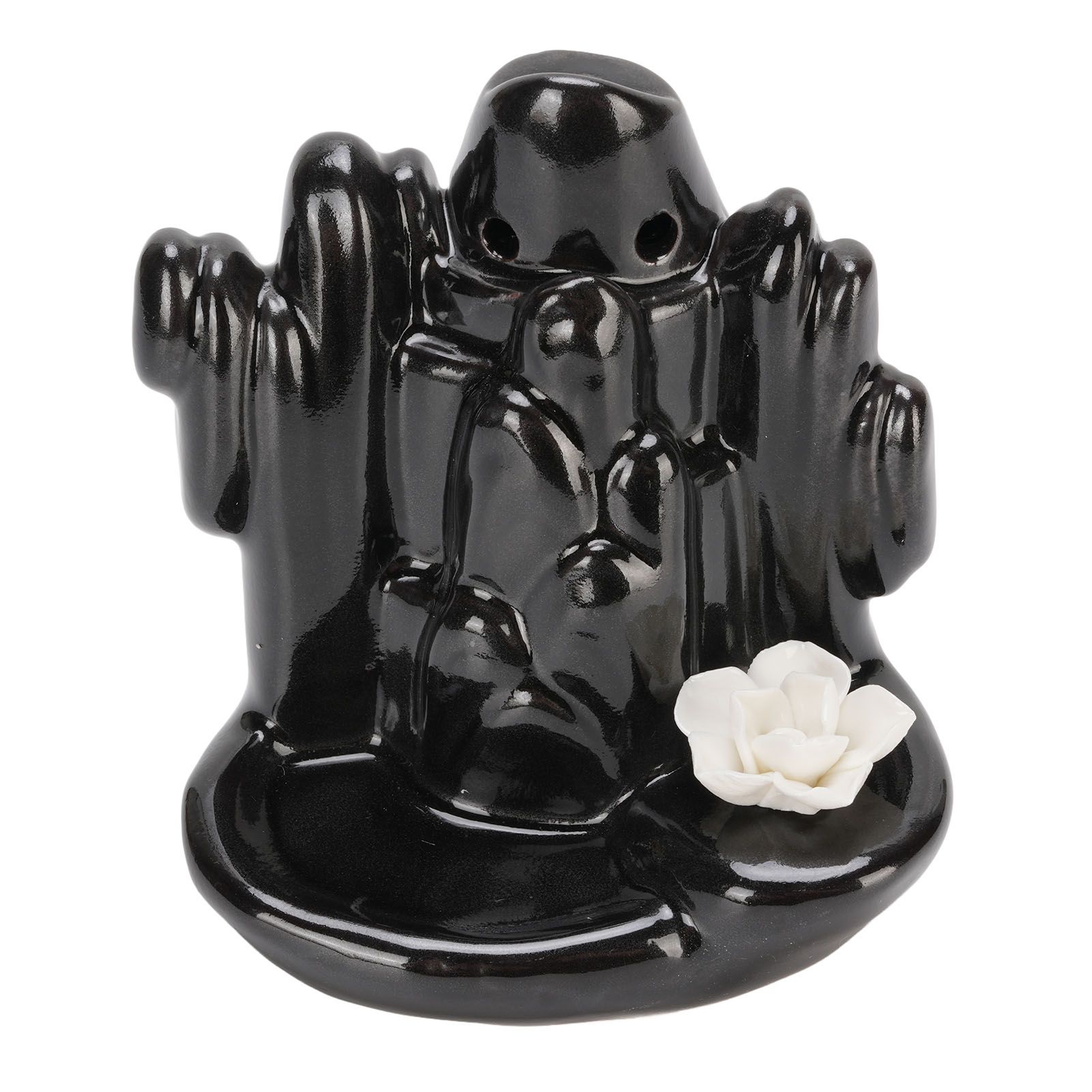 Waterfall Backflow Incense Holder Ceramic Mountain Incense Cone Holder view 6