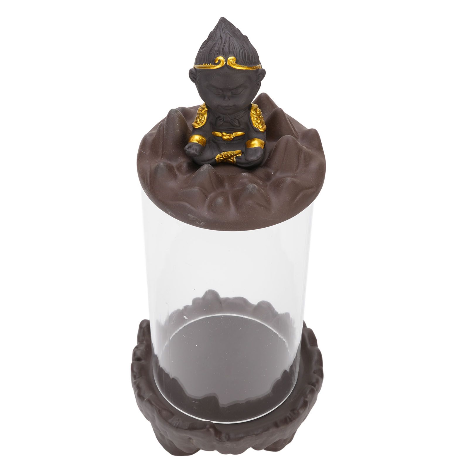 Backflow Incense Holder Multifunctional Purple Clay and ABS Chinese Style view 12