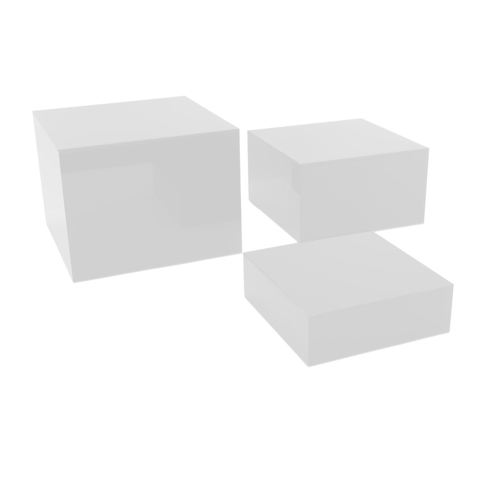 3Pcs Acrylic Risers Display Stands Cubic Nesting for Dessert Table Buffet