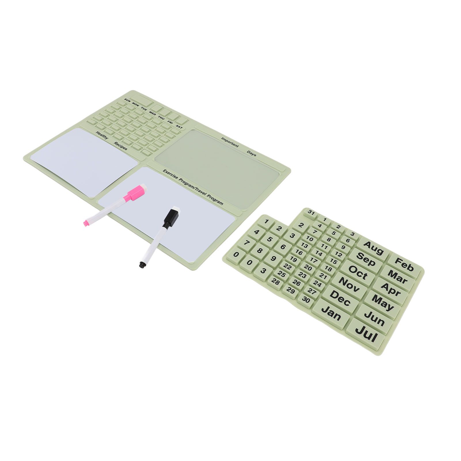 Magnetic Silicone Calendar Reusable Message Board with Pen Detachable Fridge view 4