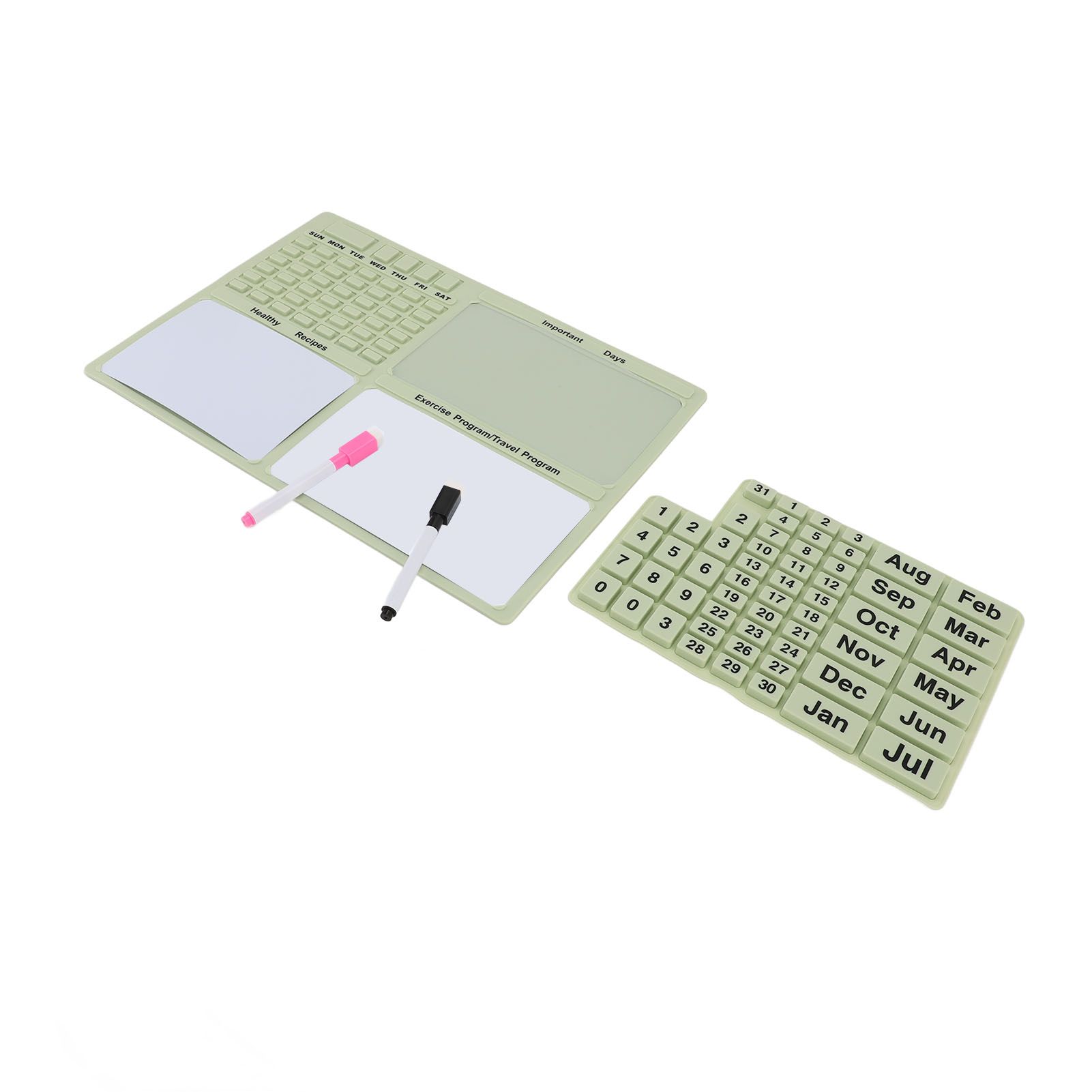 Magnetic Silicone Calendar Reusable Message Board with Pen Detachable Fridge view 6