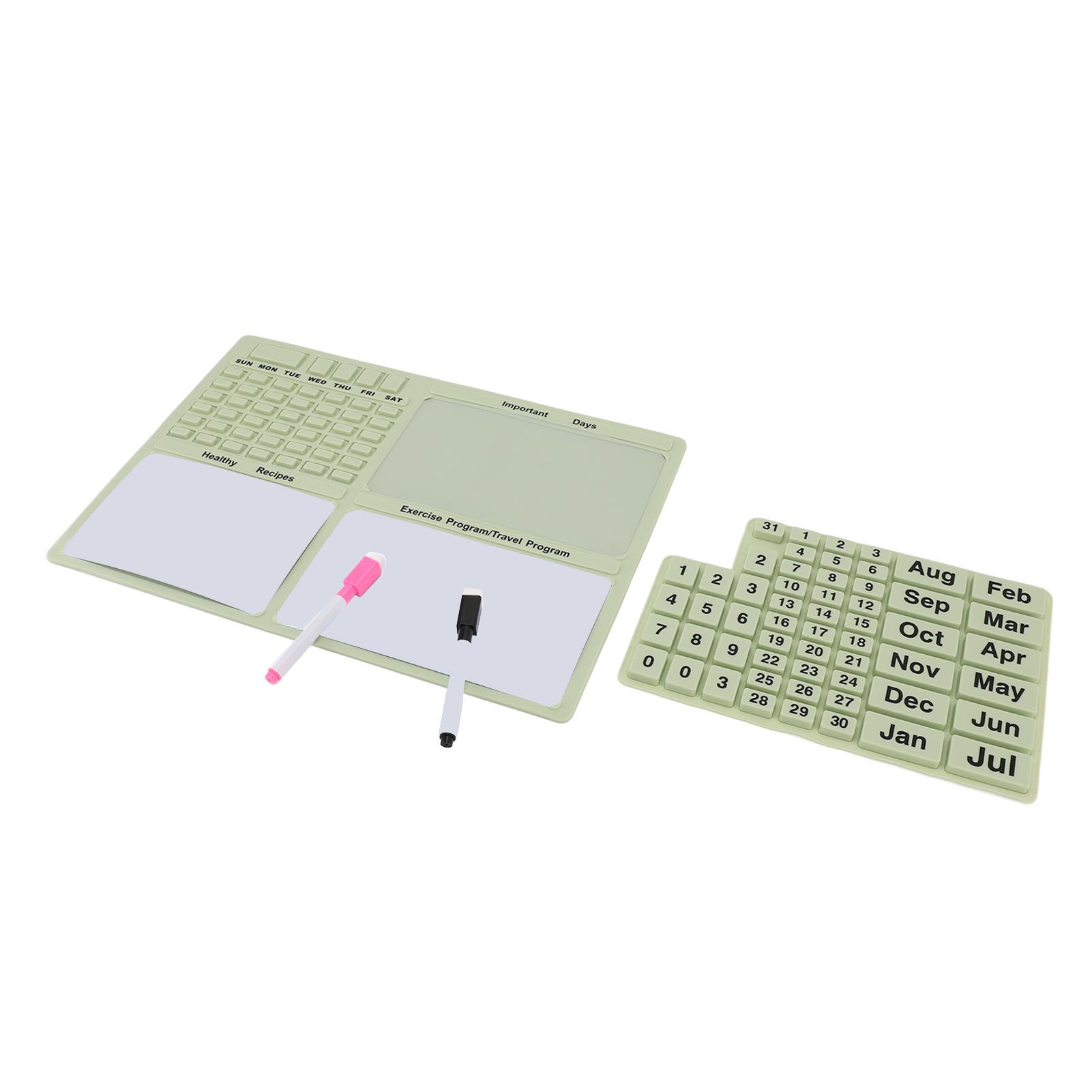 Magnetic Silicone Calendar Reusable Message Board with Pen Detachable Fridge view 8