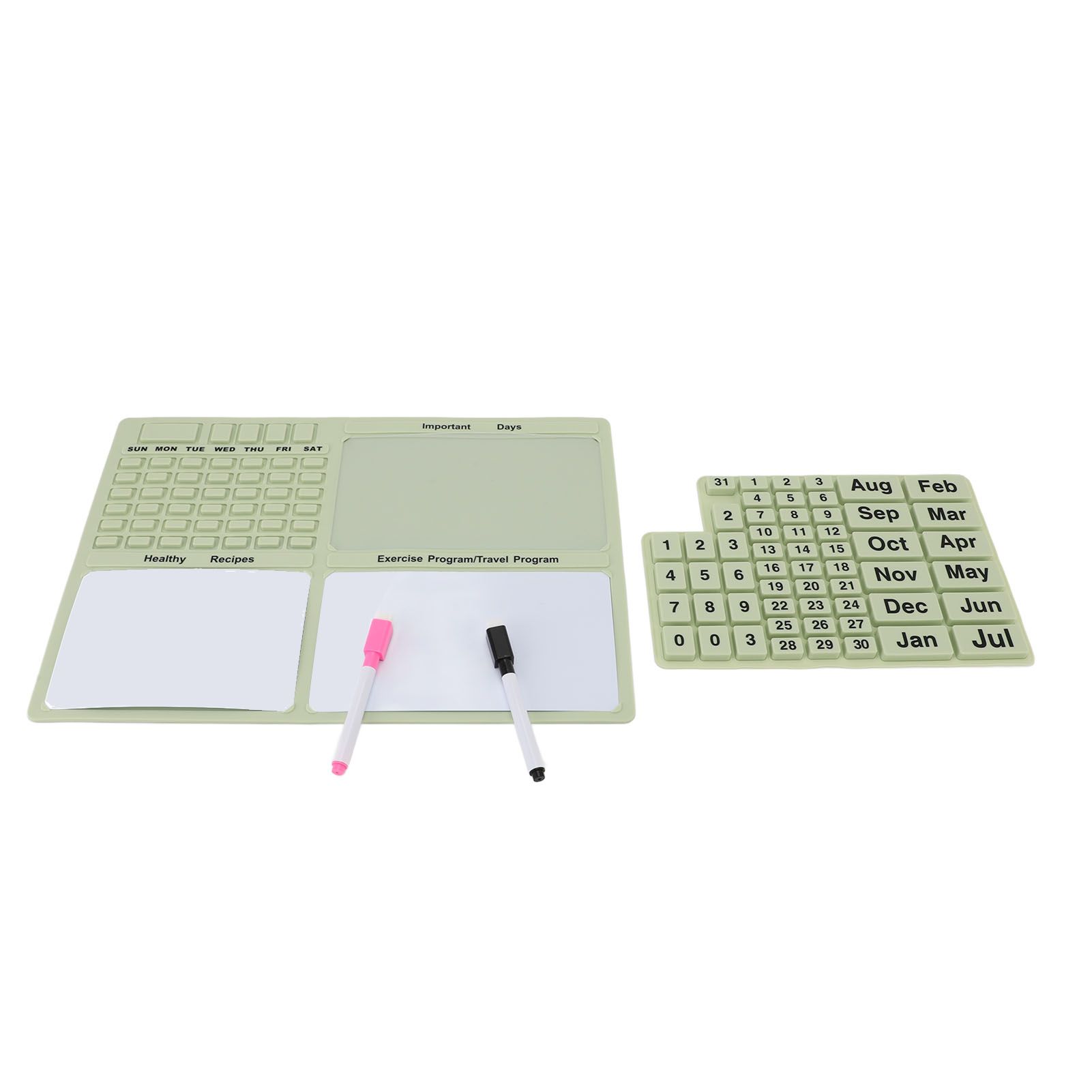 Magnetic Silicone Calendar Reusable Message Board with Pen Detachable Fridge view 9