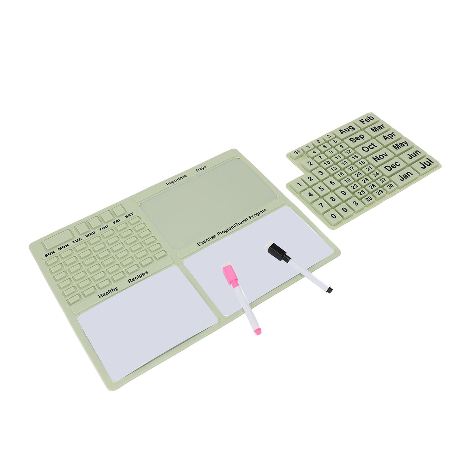 Magnetic Silicone Calendar Reusable Message Board with Pen Detachable Fridge view 12