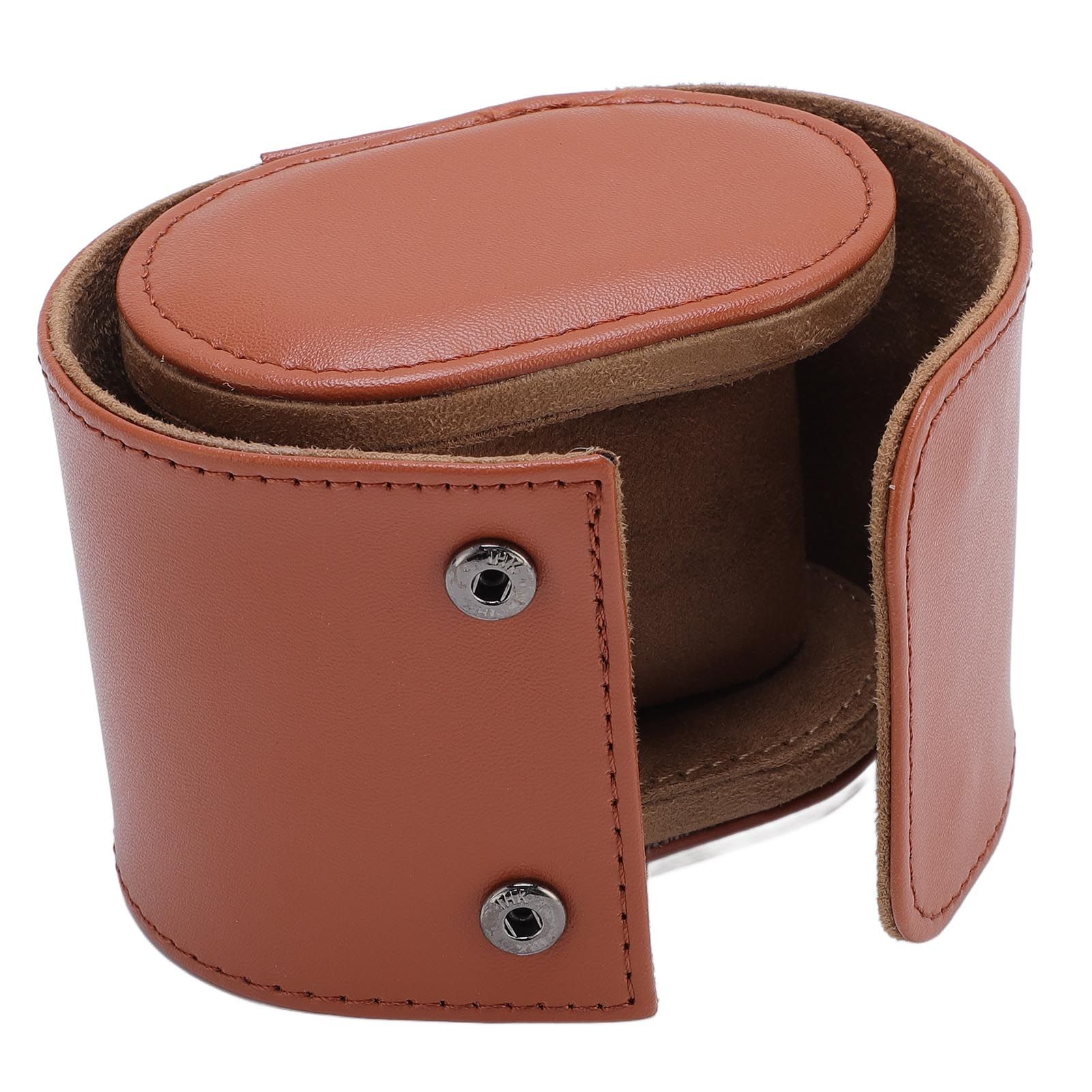 PU Leather Watch Roll Travel Case Mechanical Watch Case Organizer Box with view 8