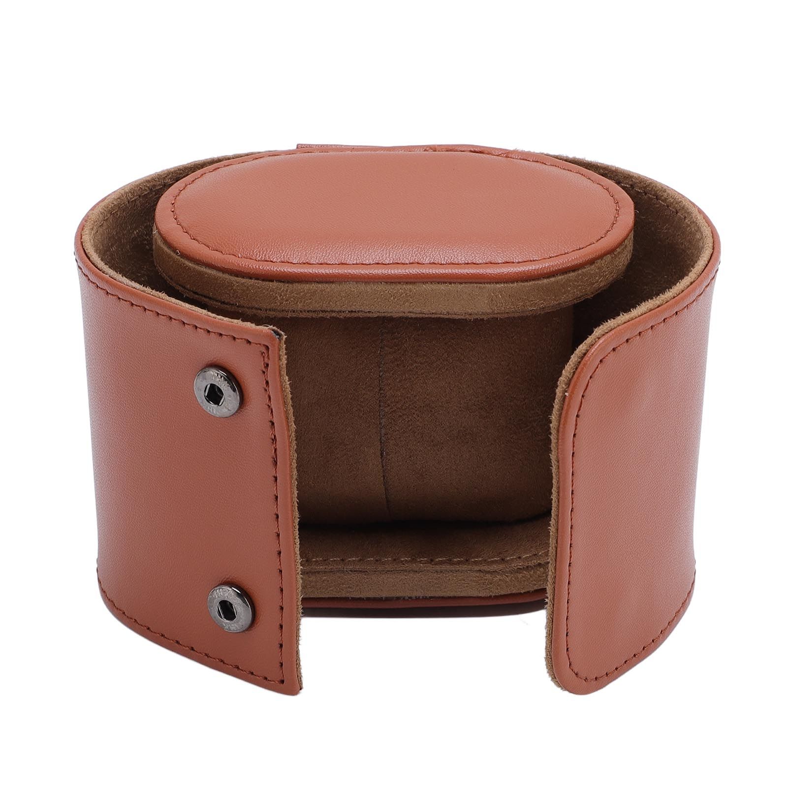 PU Leather Watch Roll Travel Case Mechanical Watch Case Organizer Box with view 10