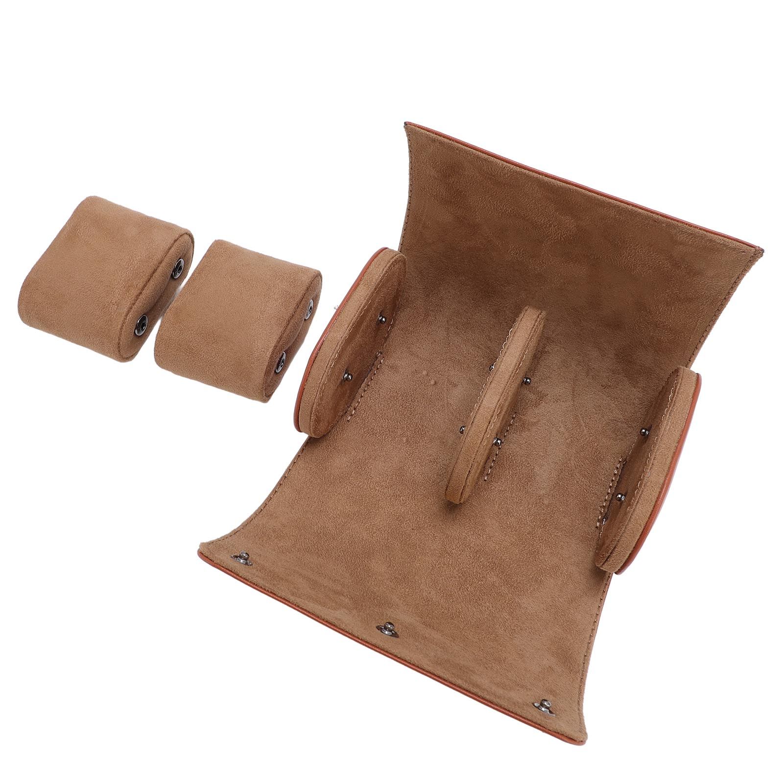 PU Leather Watch Roll Travel Case Mechanical Watch Case Organizer Box with view 6