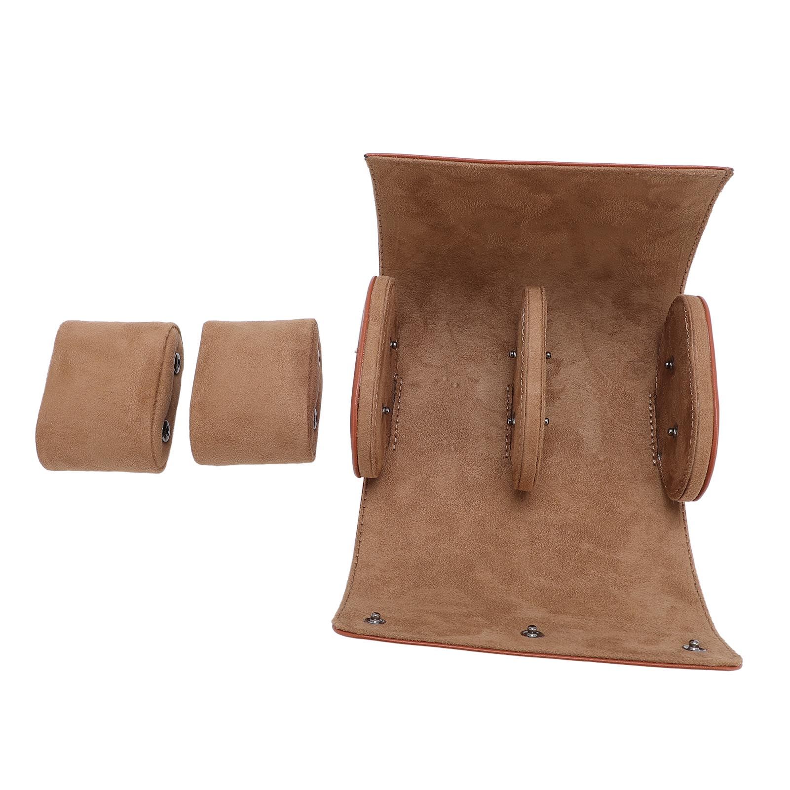 PU Leather Watch Roll Travel Case Mechanical Watch Case Organizer Box with view 8