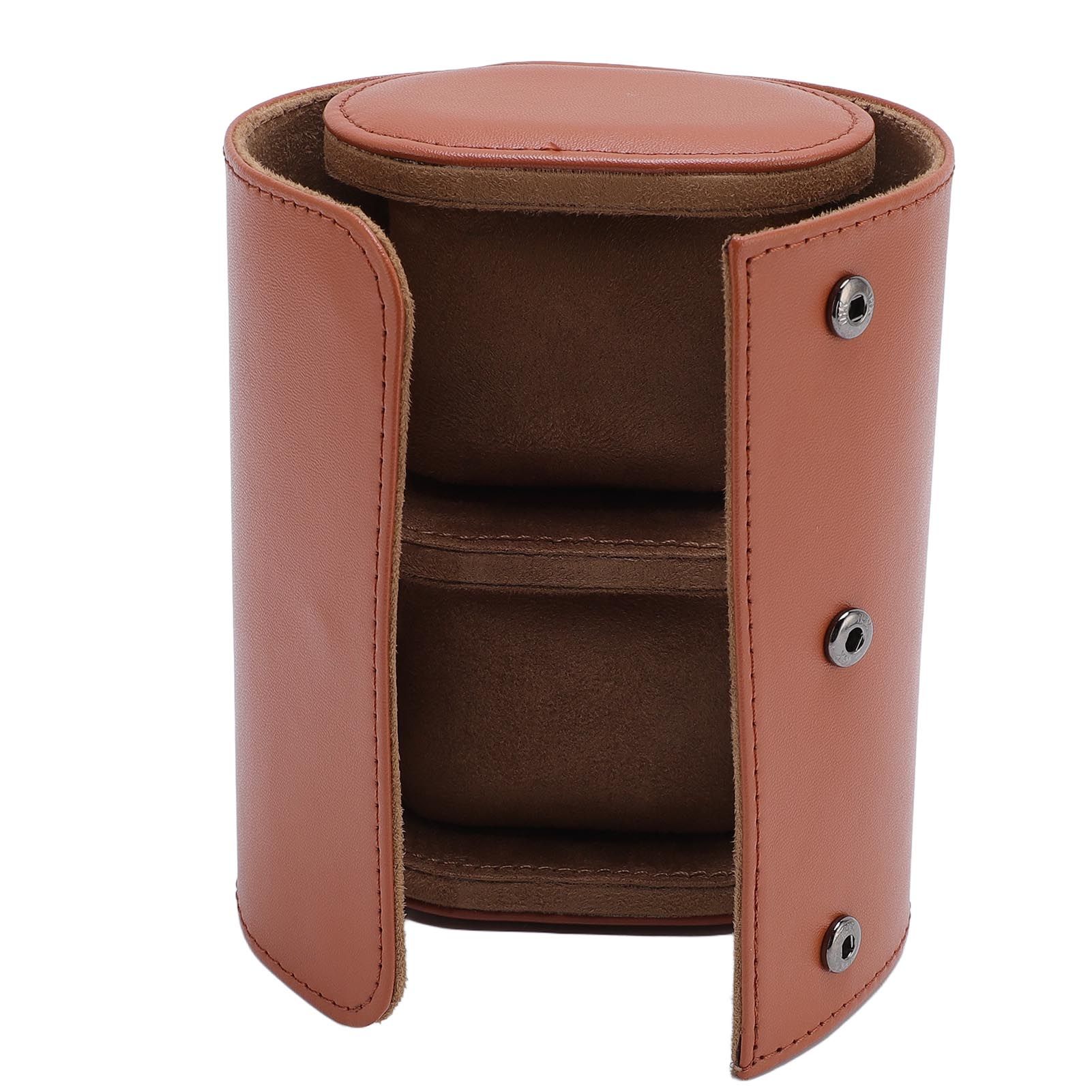 PU Leather Watch Roll Travel Case Mechanical Watch Case Organizer Box with view 12