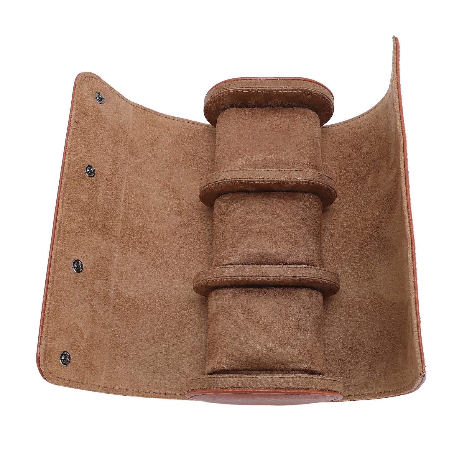 PU Leather Watch Roll Travel Case Mechanical Watch Case Organizer Box with view 10