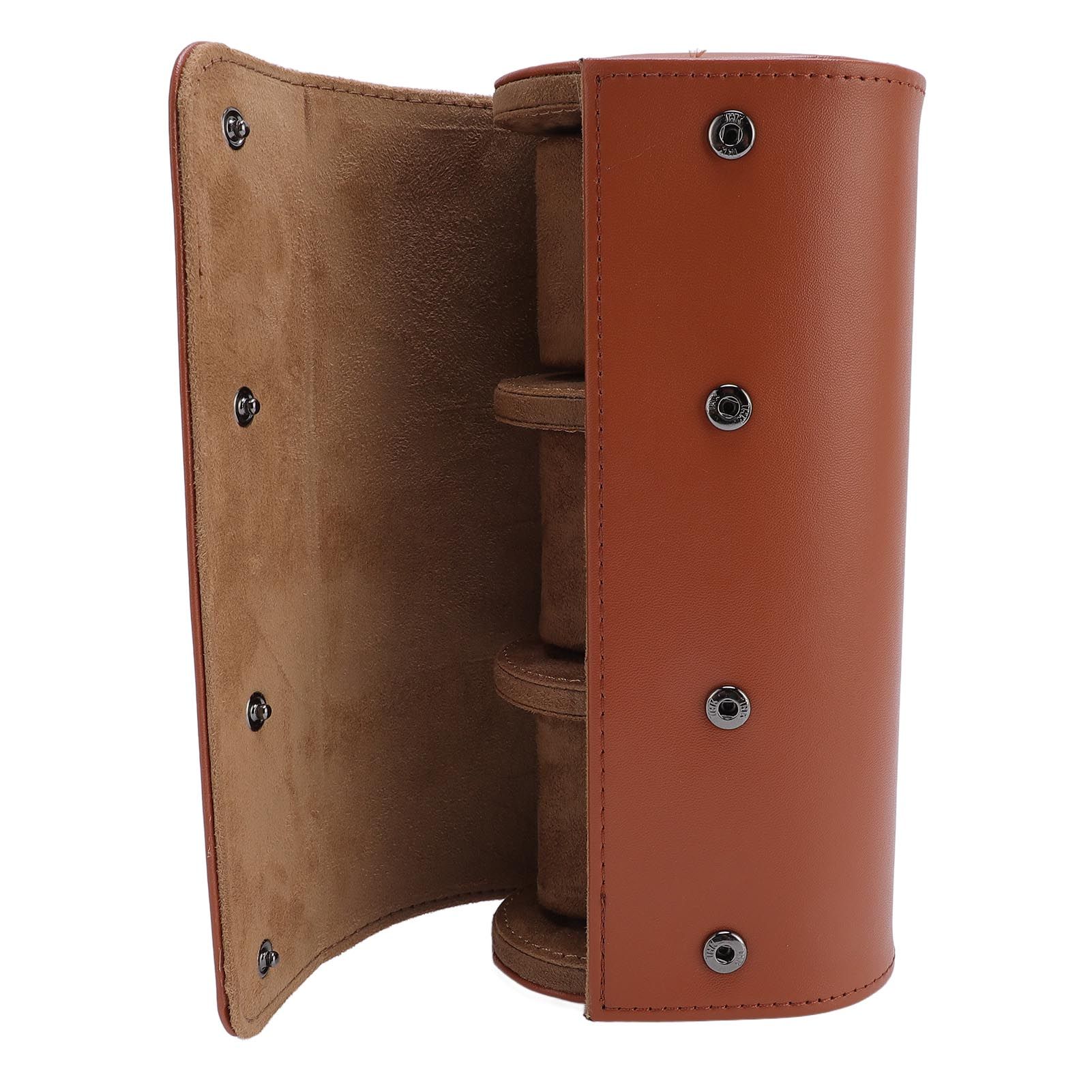 PU Leather Watch Roll Travel Case Mechanical Watch Case Organizer Box with view 11