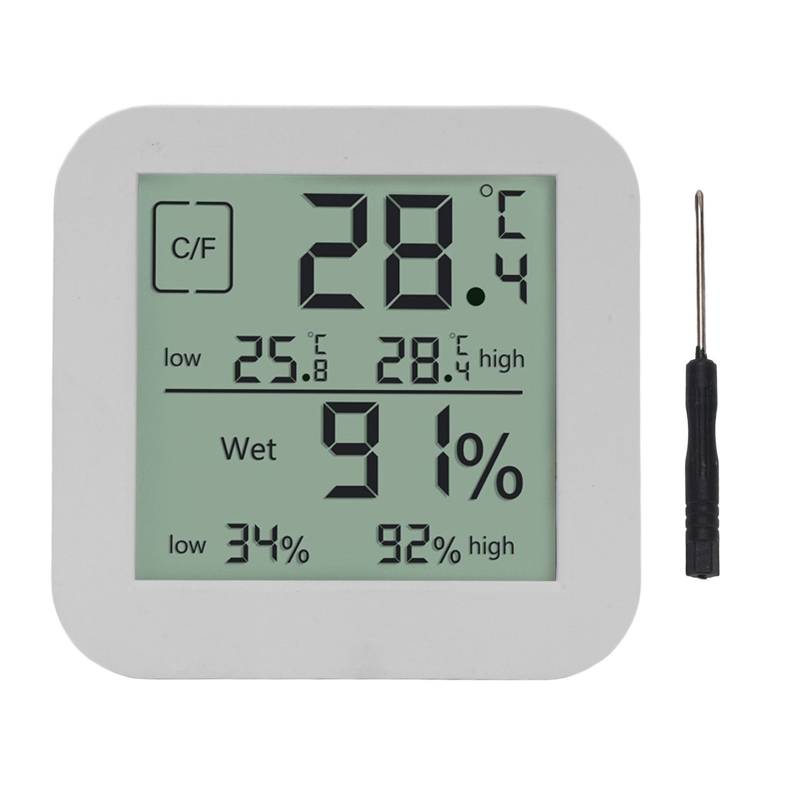 Thermometer Hygrometer Timer Double Sided LCD Touch Screen Backlight view 3