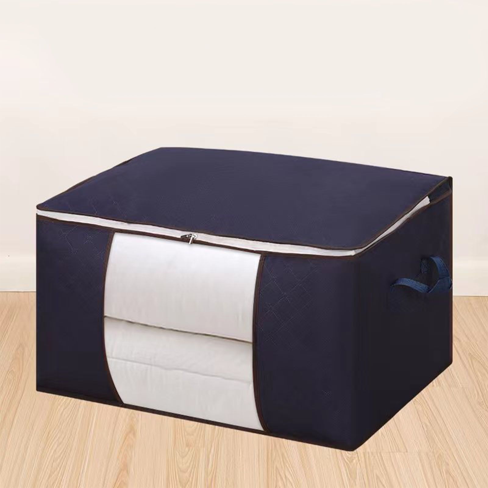 Clothes Storage Bags Fabric Foldable Blanket Storage Container Closet view 9