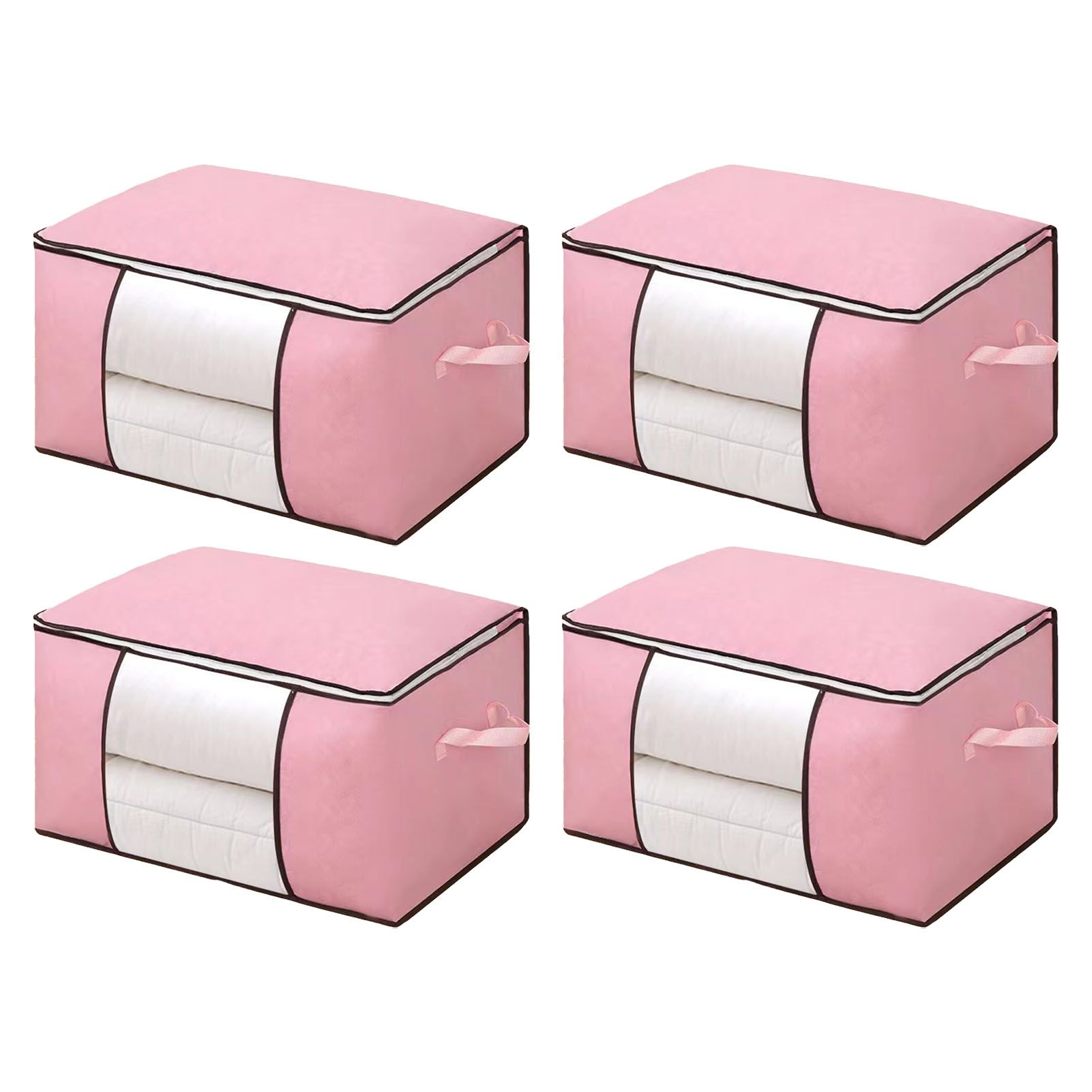 Clothes Storage Bags Fabric Foldable Blanket Storage Container Closet view 3