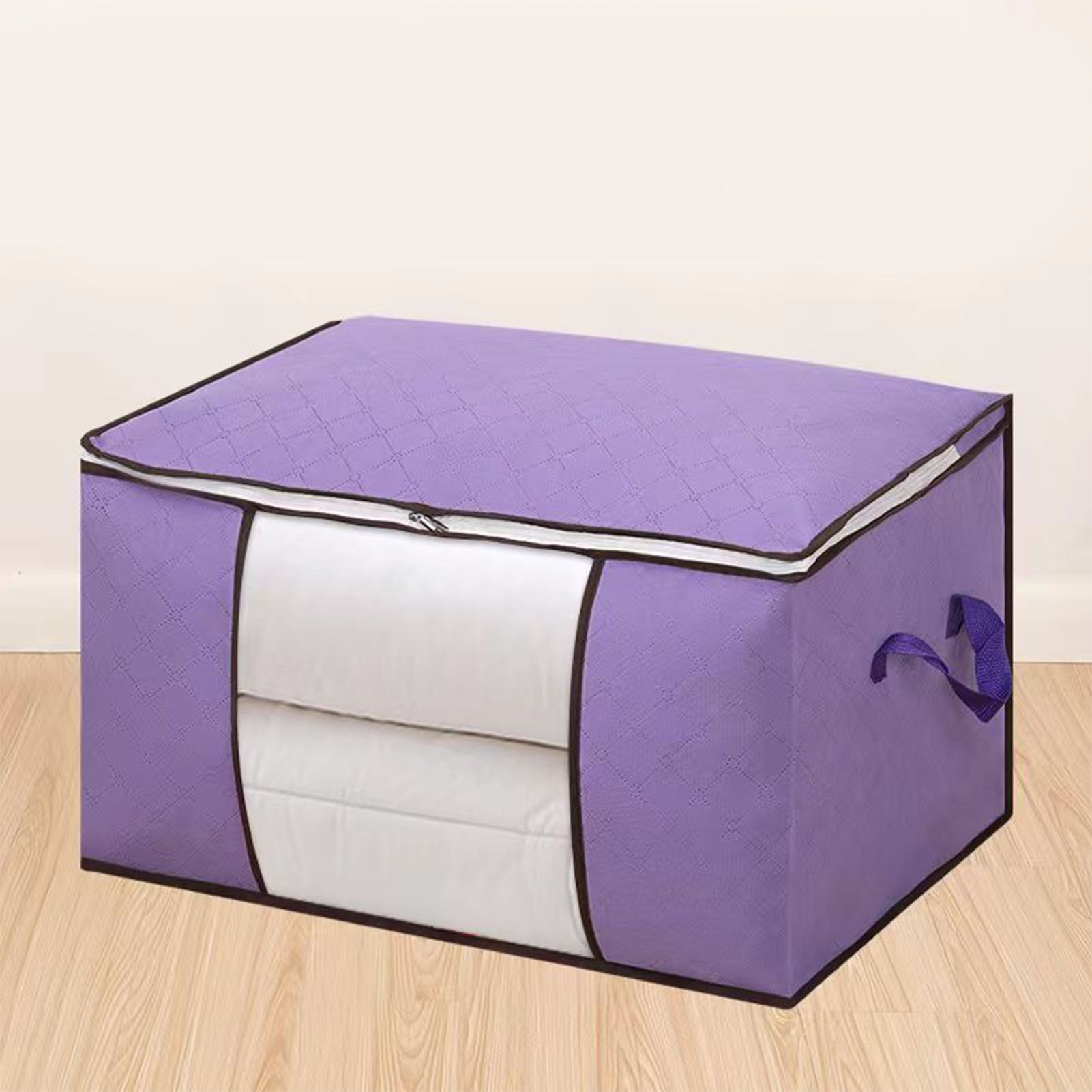 Clothes Storage Bags Fabric Foldable Blanket Storage Container Closet view 9