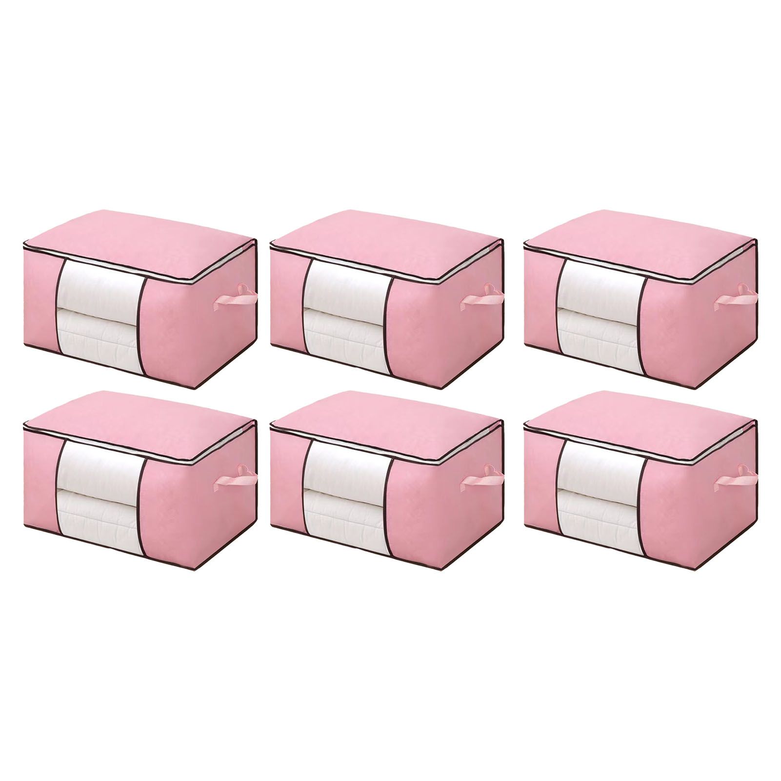Clothes Storage Bags Fabric Foldable Blanket Storage Container Closet view 3