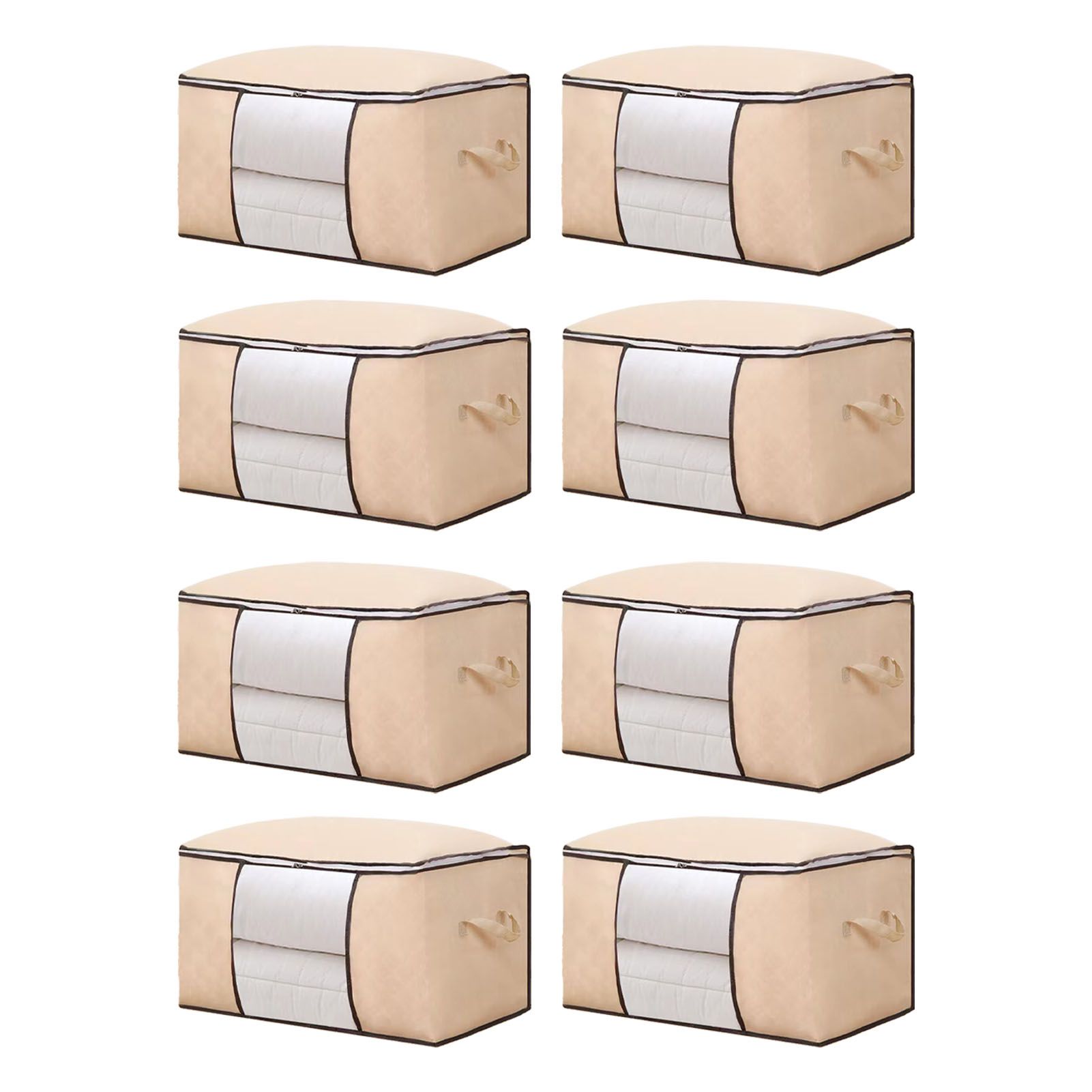 Clothes Storage Bags Fabric Foldable Blanket Storage Container Closet view 3