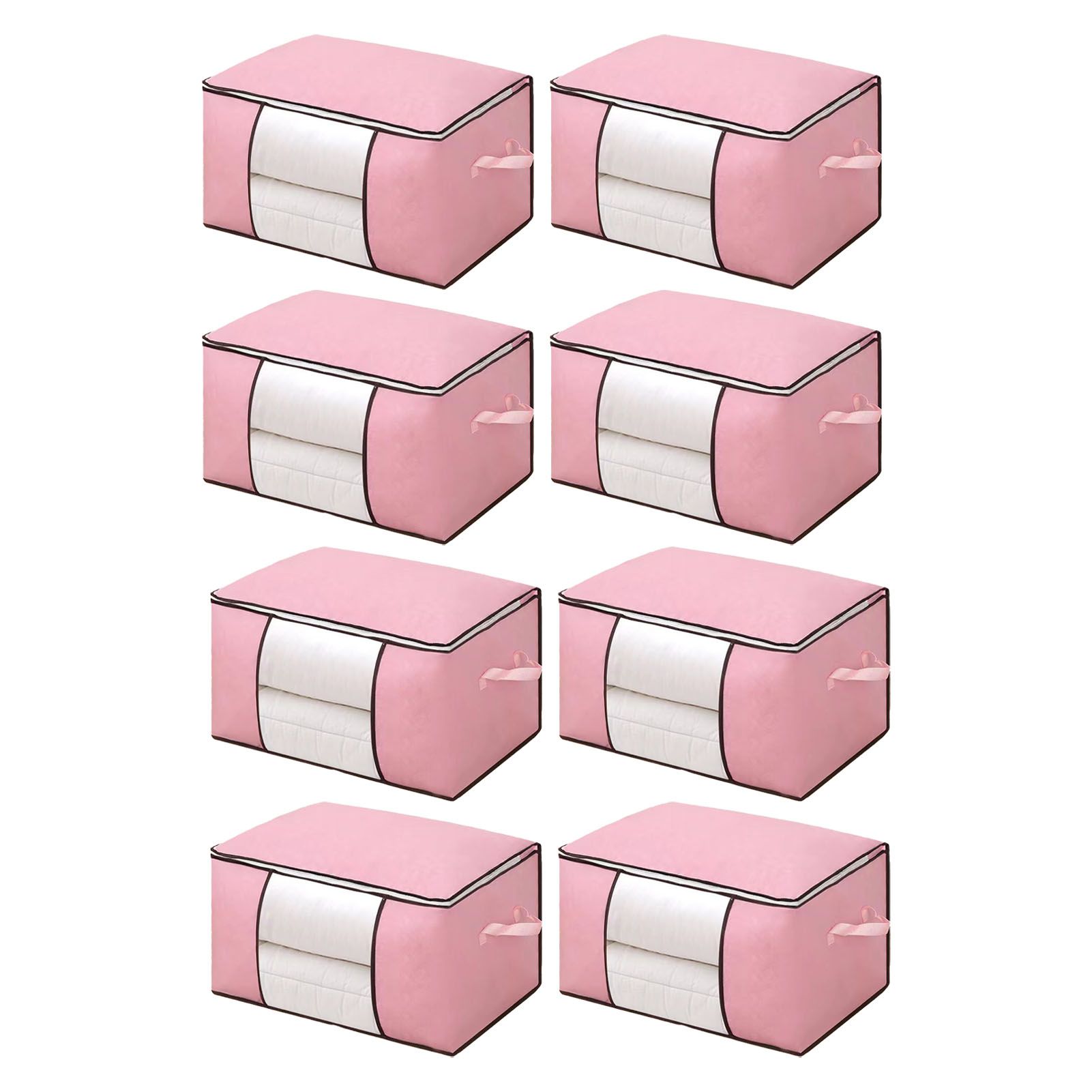 Clothes Storage Bags Fabric Foldable Blanket Storage Container Closet view 3