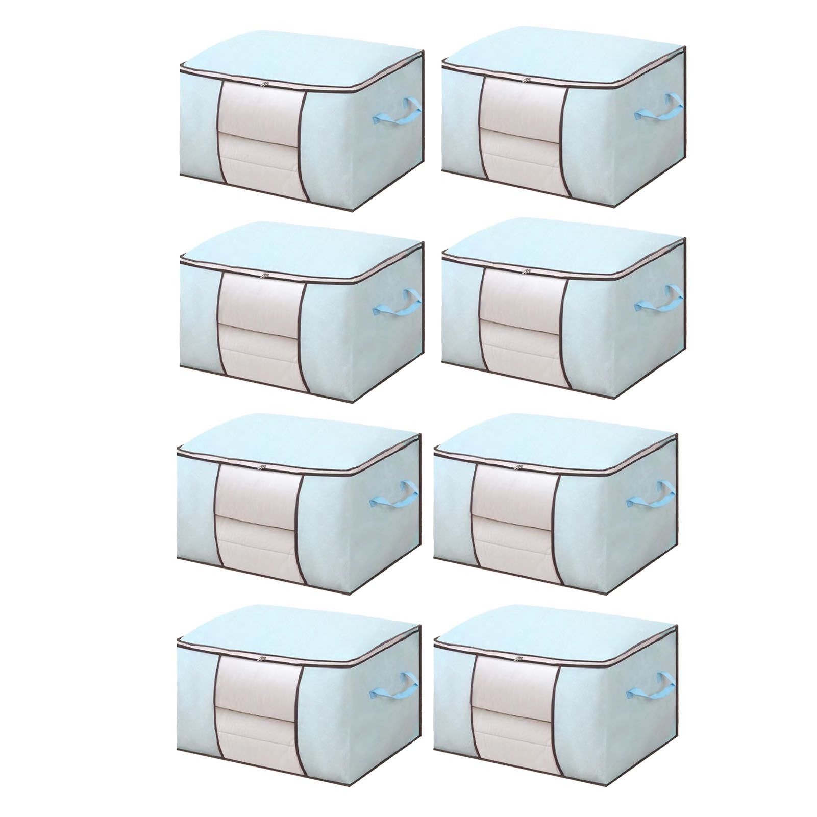 Clothes Storage Bags Fabric Foldable Blanket Storage Container Closet view 3