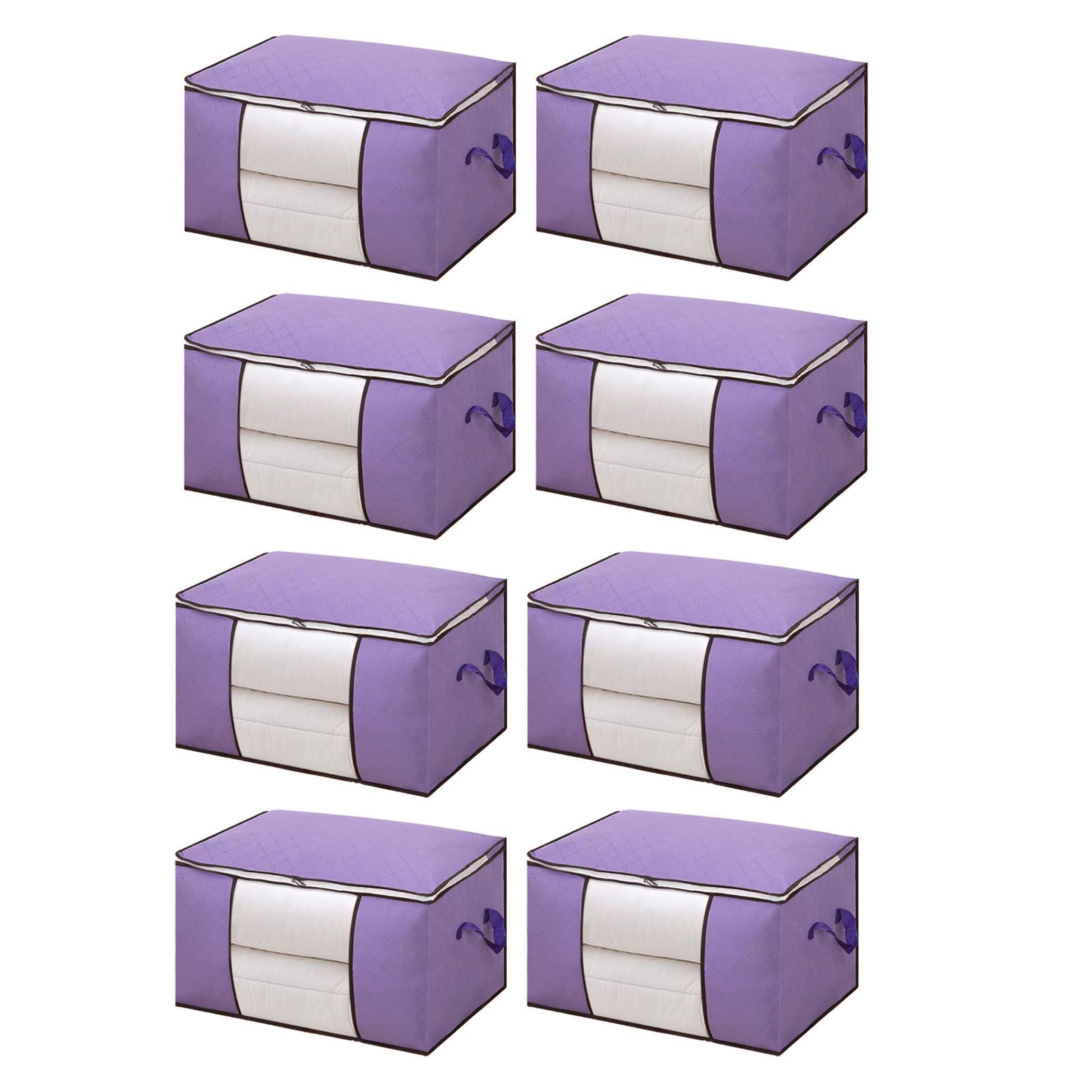 Clothes Storage Bags Fabric Foldable Blanket Storage Container Closet view 3