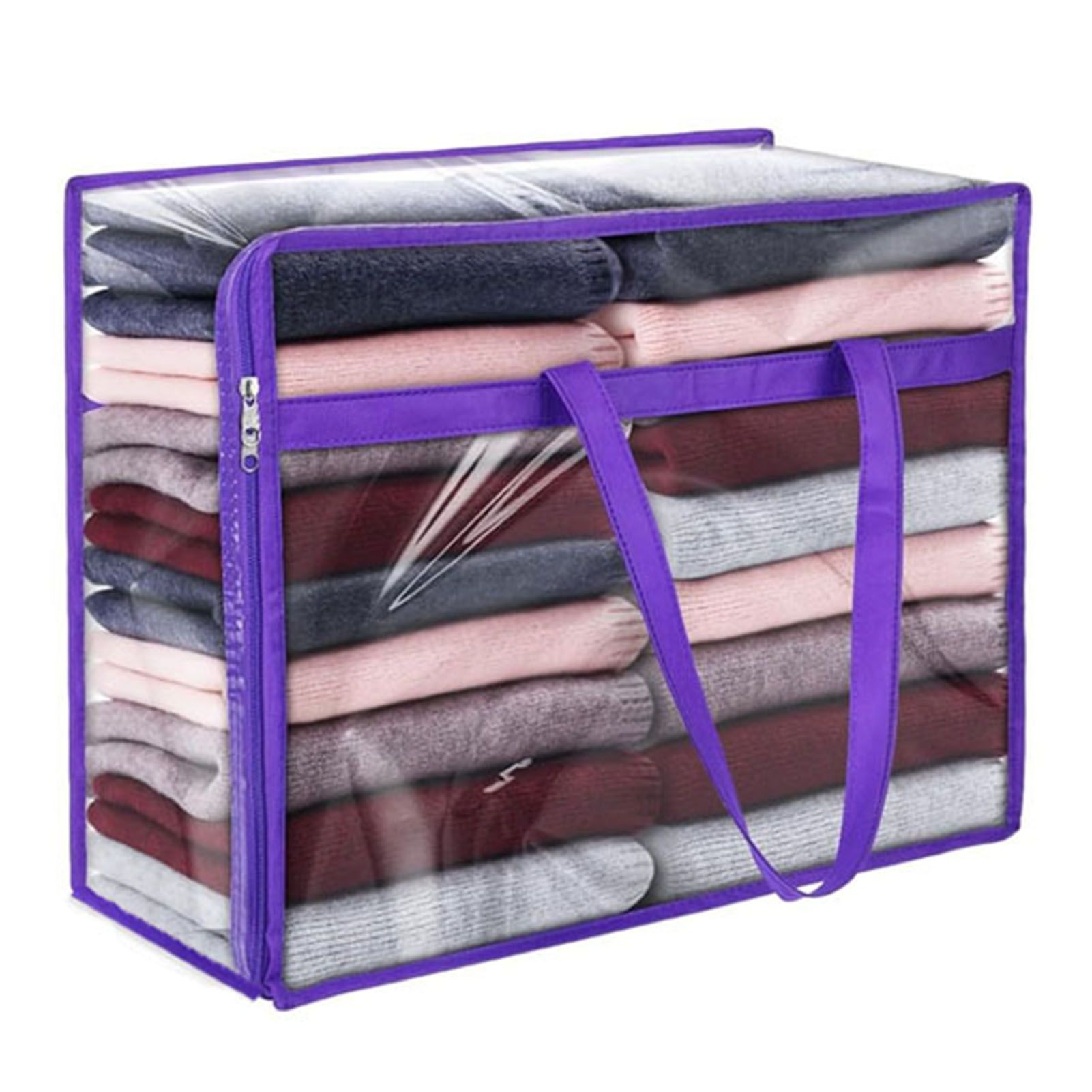 6PCS Clothes Storage Bag Transparent PVC Dust Proof Space Saving Clothes Bag view 4