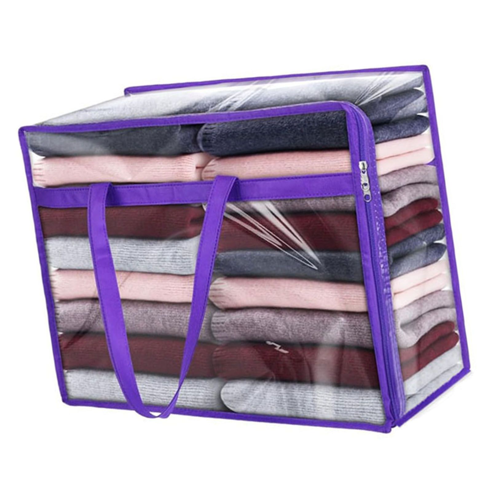 6PCS Clothes Storage Bag Transparent PVC Dust Proof Space Saving Clothes Bag view 6