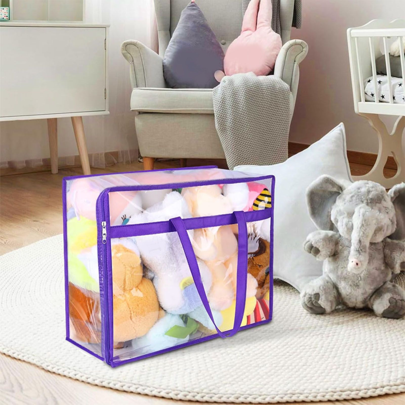 6PCS Clothes Storage Bag Transparent PVC Dust Proof Space Saving Clothes Bag view 8