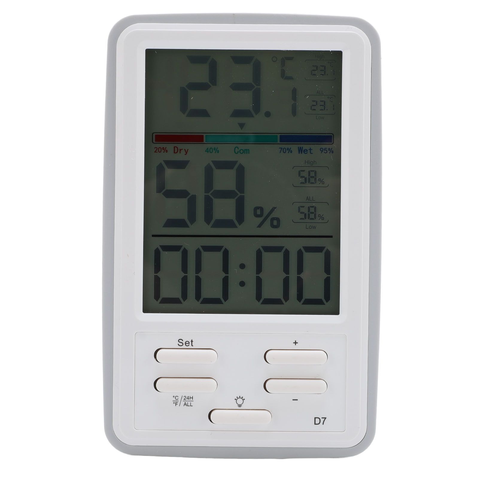 Digital Indoor Hygrometer Thermometer Temperature Humidity Meter with Backlit view 6