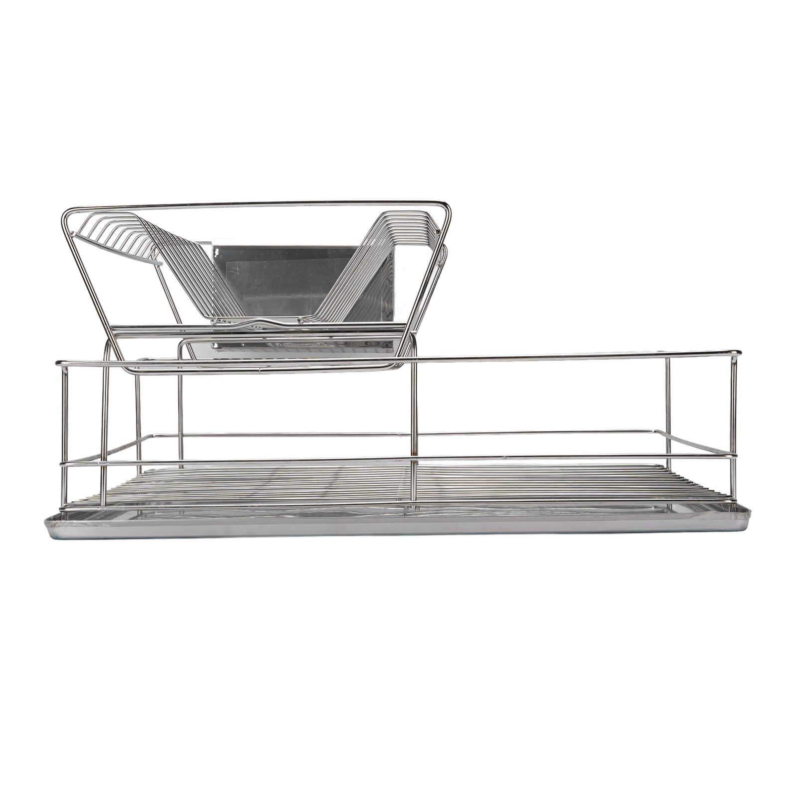 Dish Drying Rack Space Saving 2 Tier Dish Rack for Kitchen Counter Stainless view 8
