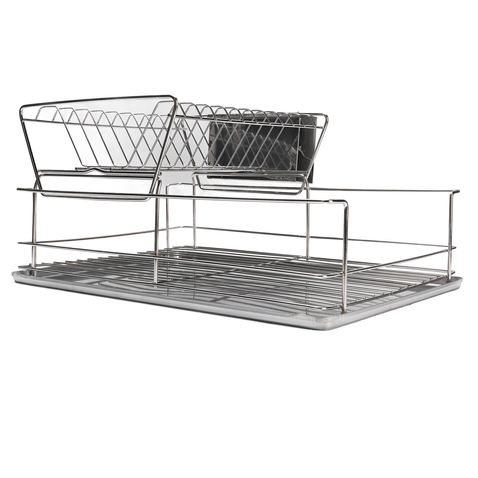 Dish Drying Rack Space Saving 2 Tier Dish Rack for Kitchen Counter Stainless view 10