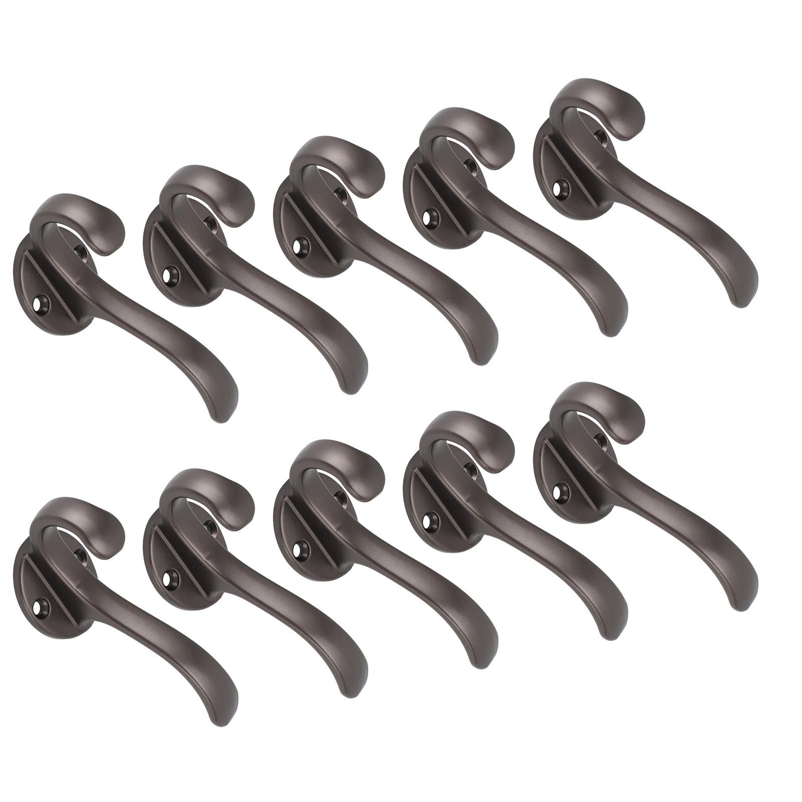 10 Set Coat Hooks Metal Water Proof Heavy Duty Wall Hook for Entryway Bedrooms view 9