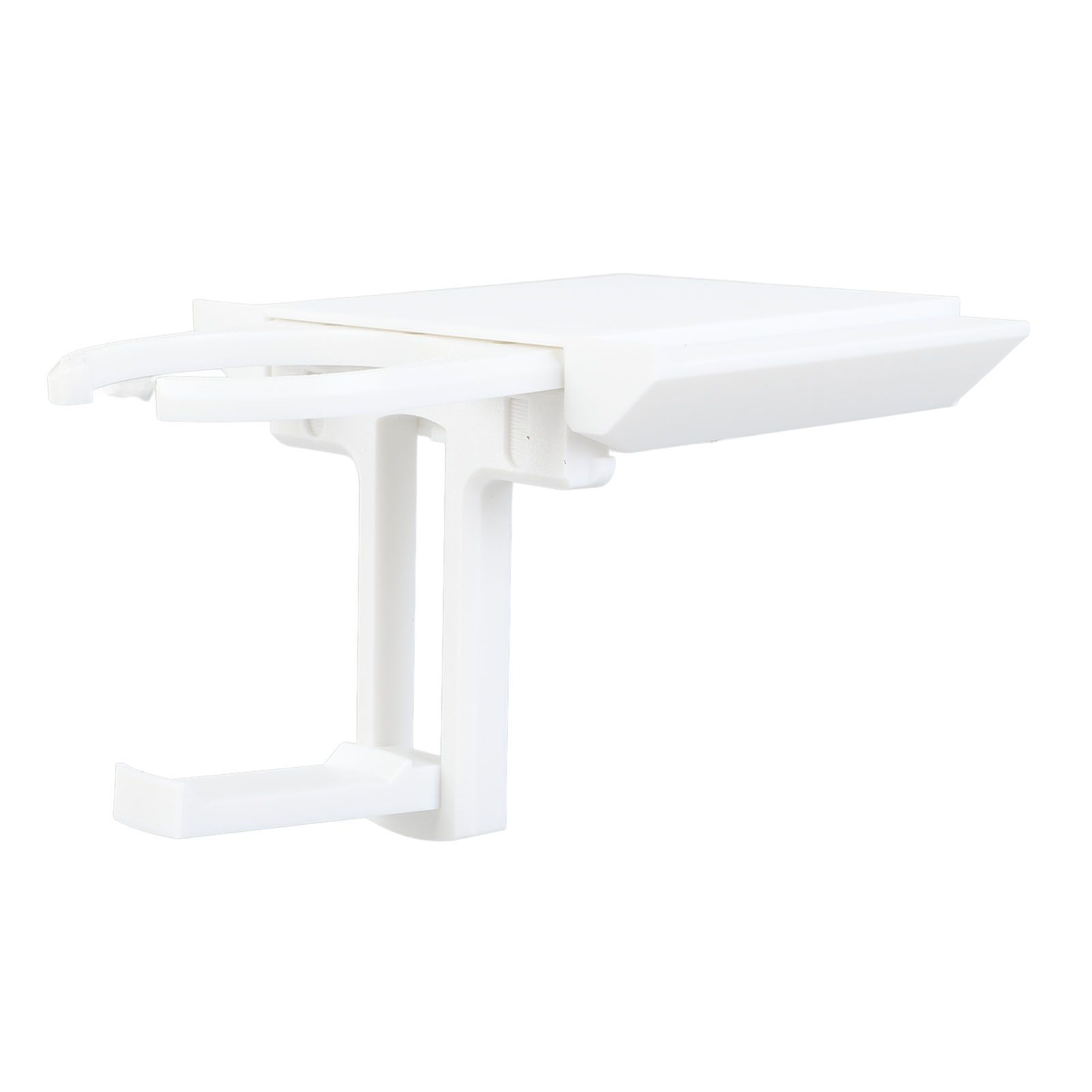 Desk Cup Holder ABS Fold Out Under Desk Water Bottle Stand Headphone Hanger view 3
