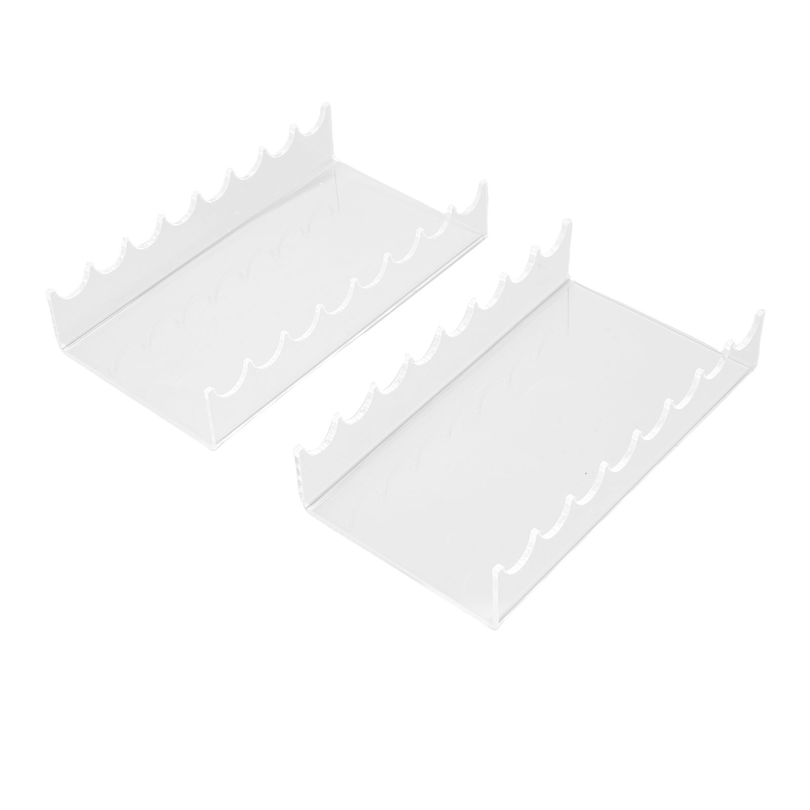 2PCS Makeup Brush Holder Clear Acrylic Horizontal Brush Drying Rack Organizer view 4