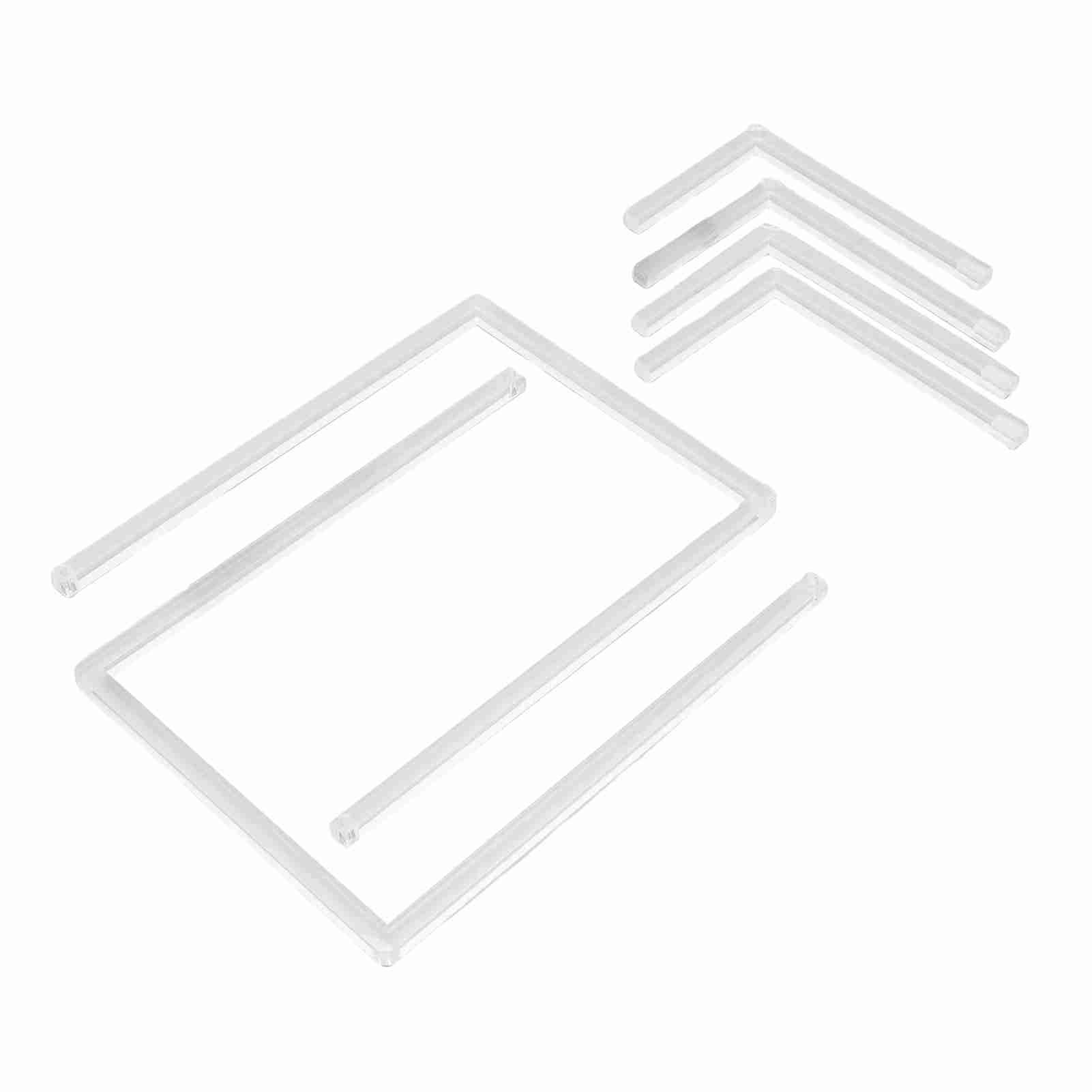 2Pcs Photo Frame Stand Clear Acrylic Table Display Holder Decorative Table Top view 12