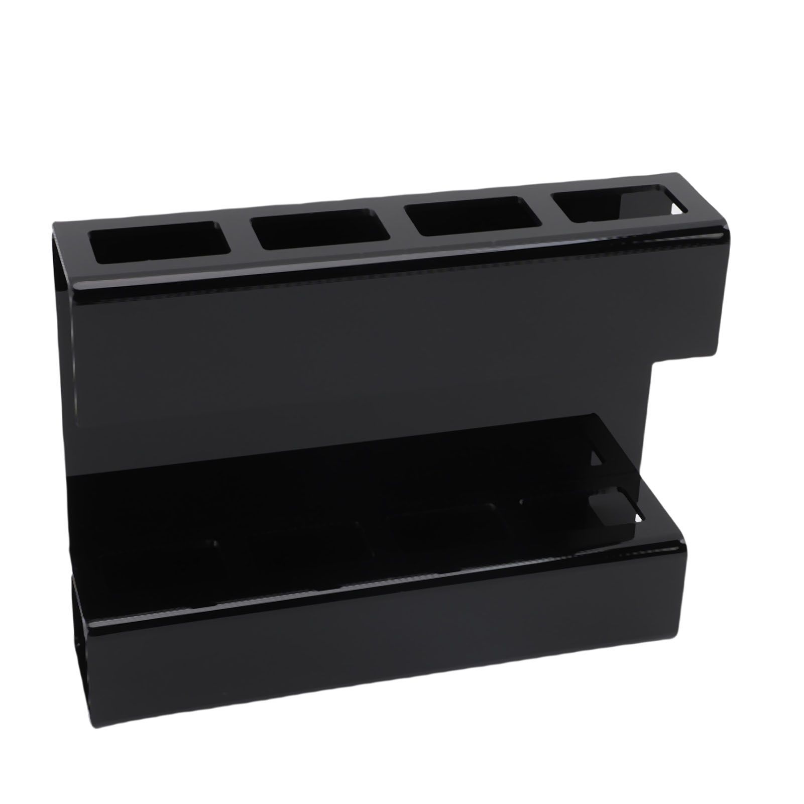 Wall Mount Straw Holder with Adhesive Bottom Drainage Acrylic Cabinet Door view 6