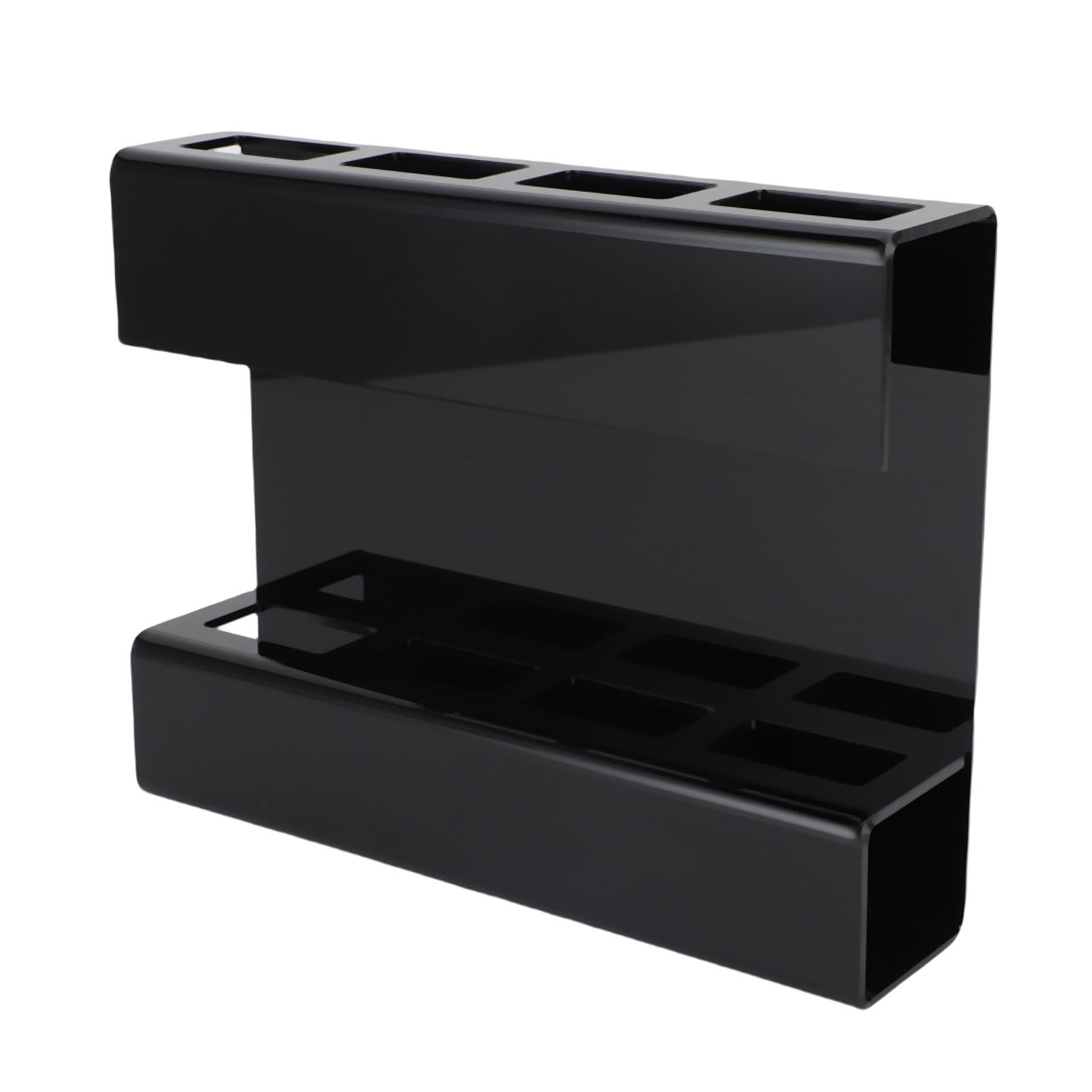 Wall Mount Straw Holder with Adhesive Bottom Drainage Acrylic Cabinet Door view 9
