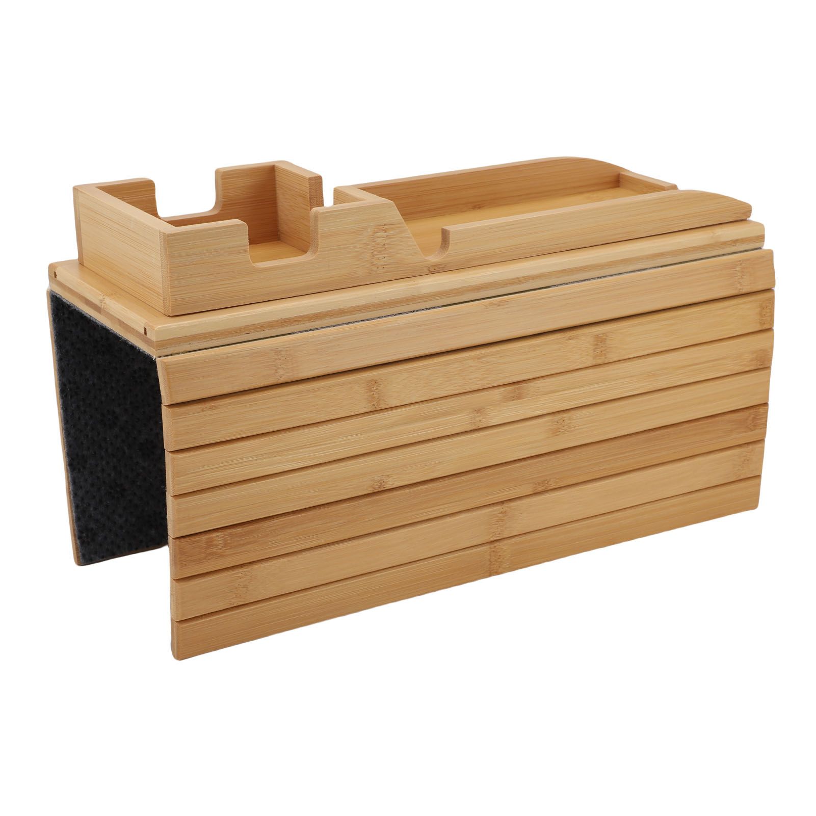 Sofa Arm Tray Wood Double Use Removable Foldable Couch Armrest Table for view 4