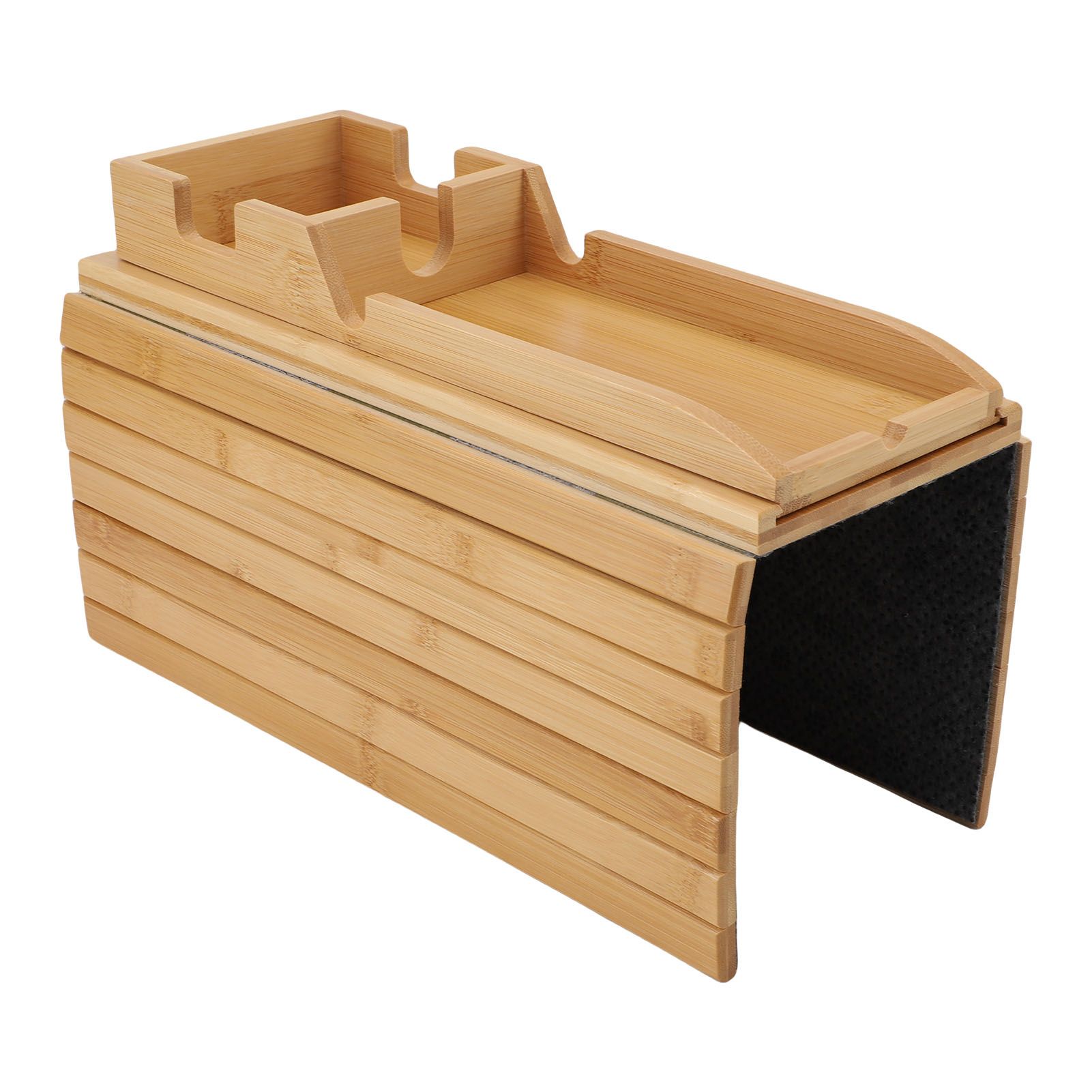 Sofa Arm Tray Wood Double Use Removable Foldable Couch Armrest Table for view 12
