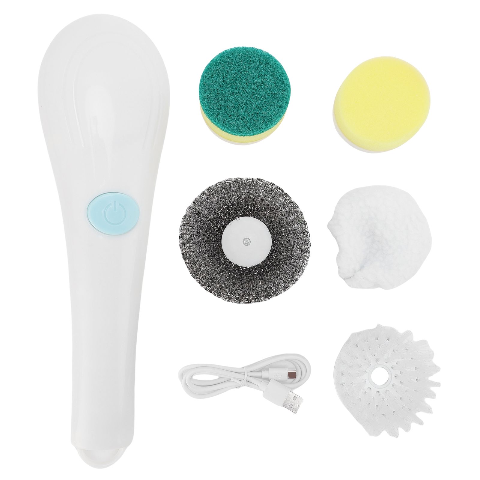 Electric Spin Scrubber Cordless Cleaning Brush Scrubber with 5 Brush Heads for view 3