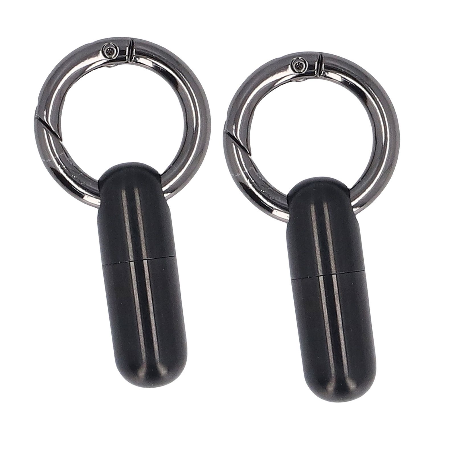 2PCS Portable Capsules Case Stainless Steel Airtight Keychain Capsule view 4
