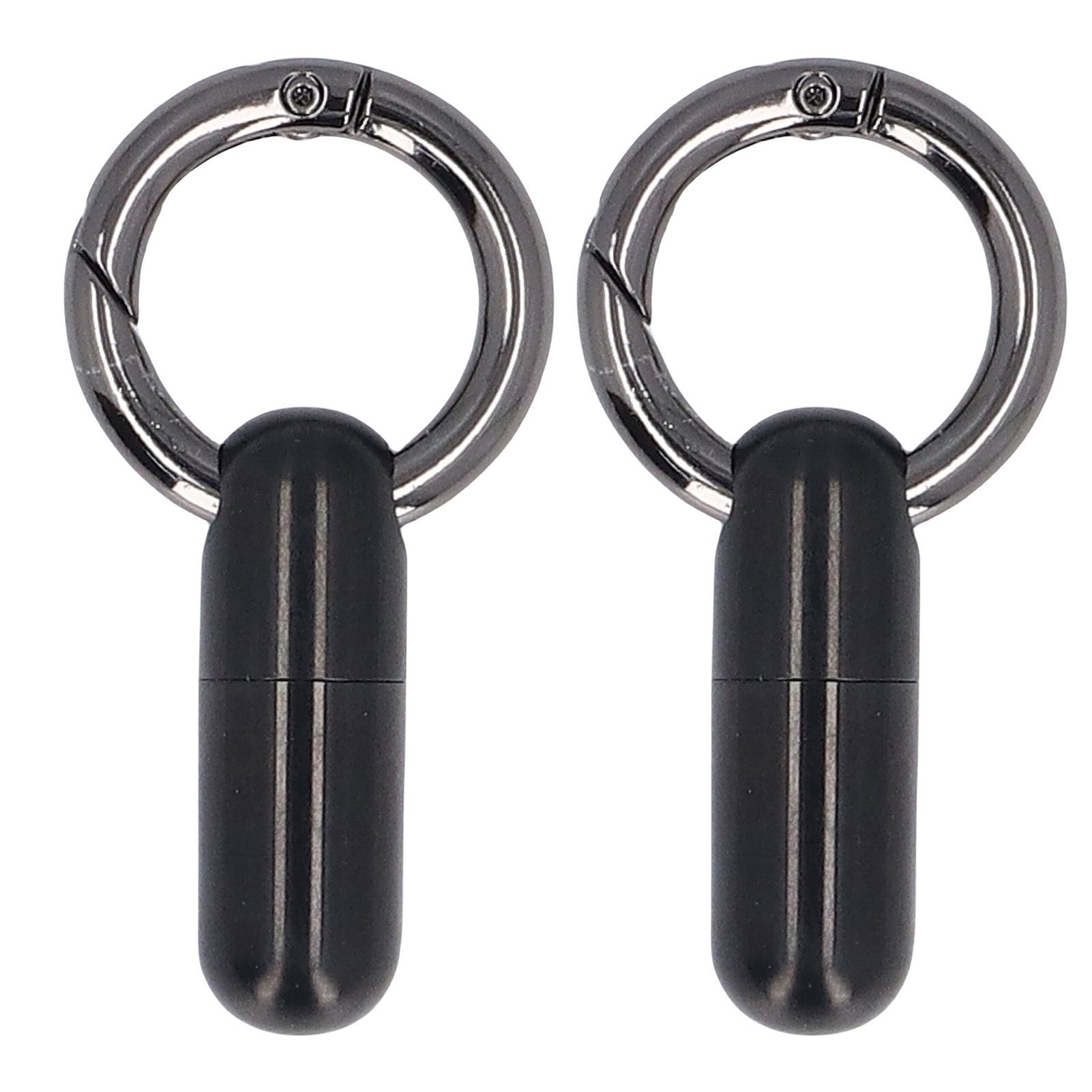 2PCS Portable Capsules Case Stainless Steel Airtight Keychain Capsule view 6