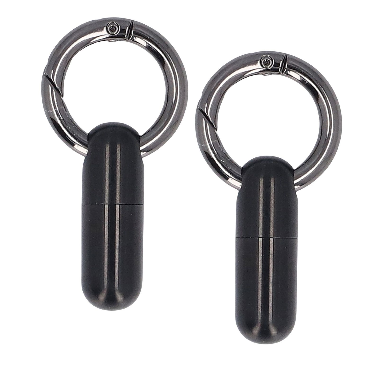 2PCS Portable Capsules Case Stainless Steel Airtight Keychain Capsule view 8